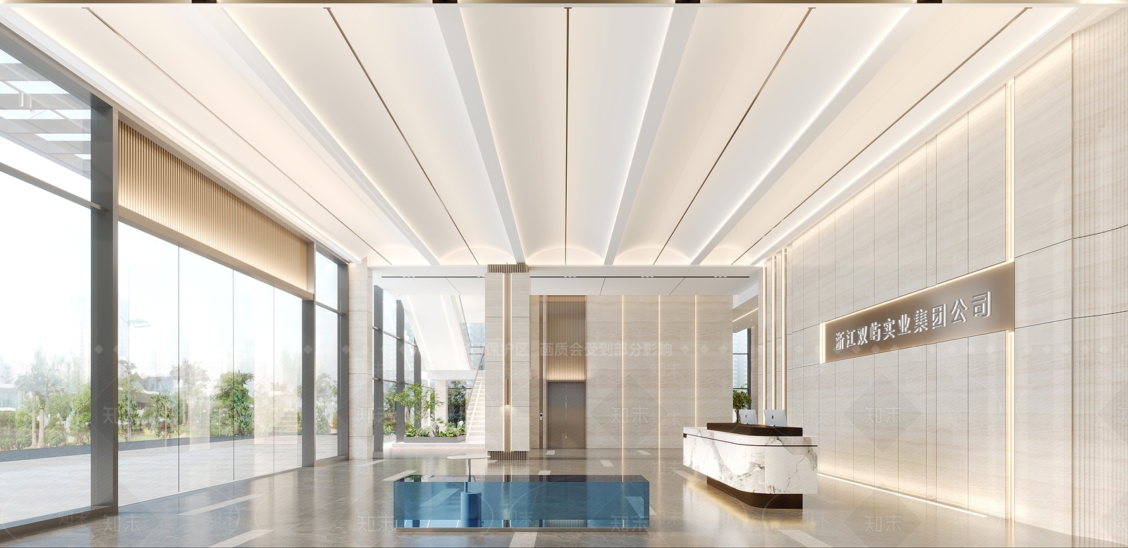 现代办公大厅3D模型下载【ID:1199819423】