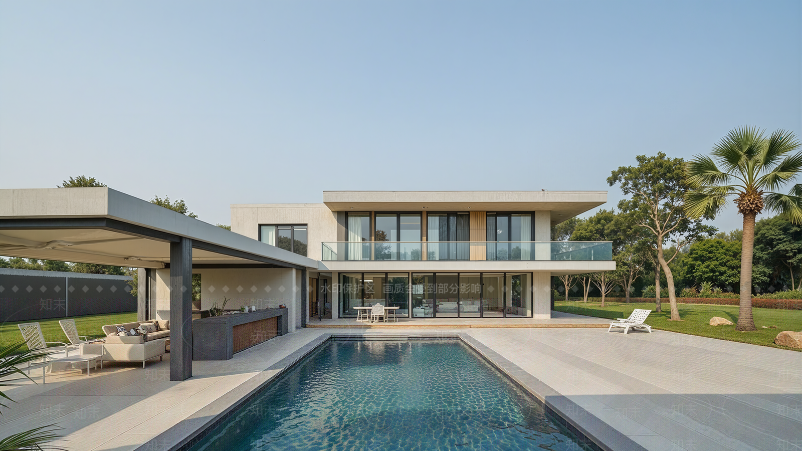 现代轻奢酒店建筑SU模型下载【ID:1199821658】