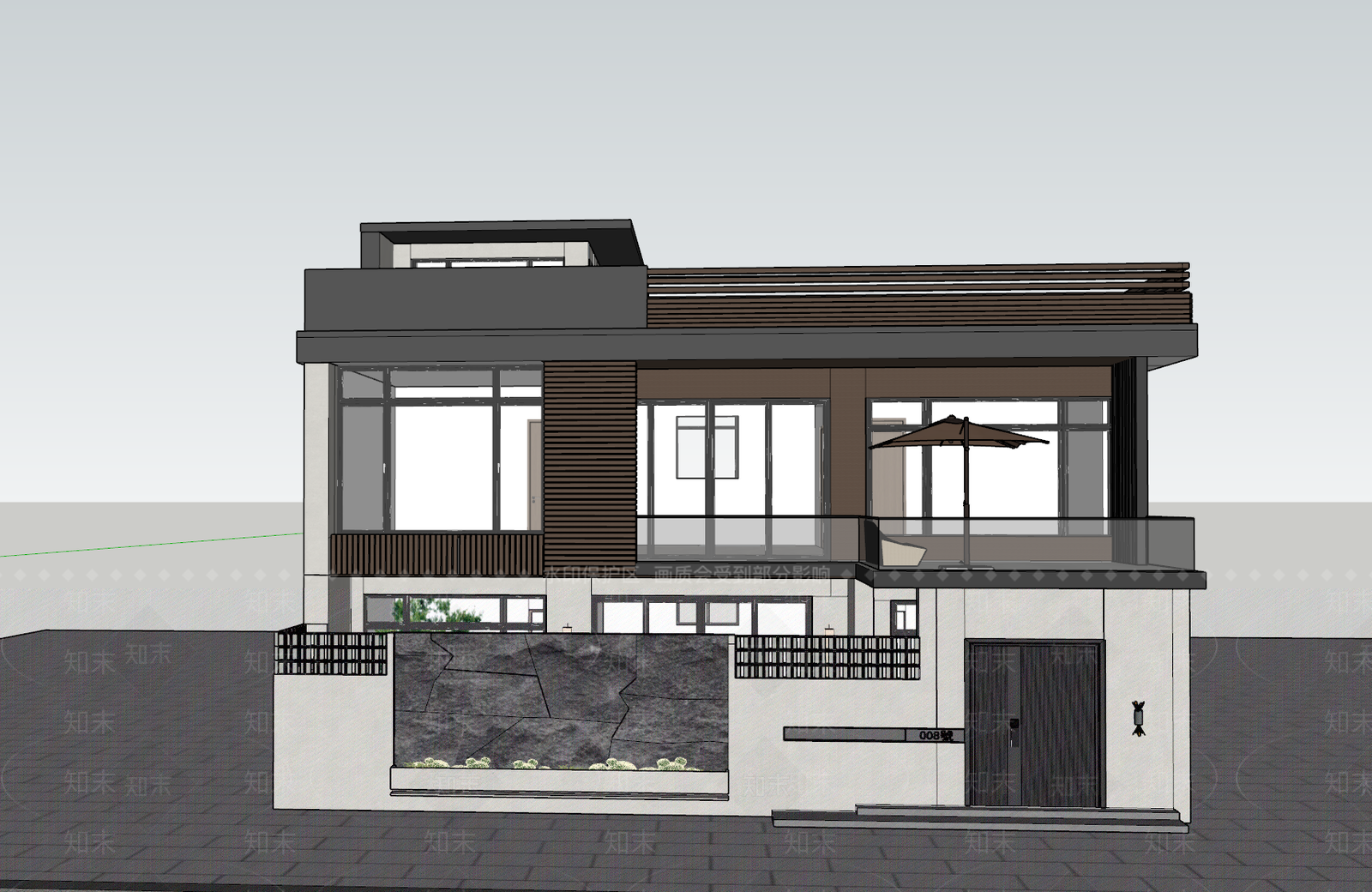 现代乡村民房SU模型下载【ID:1199825458】