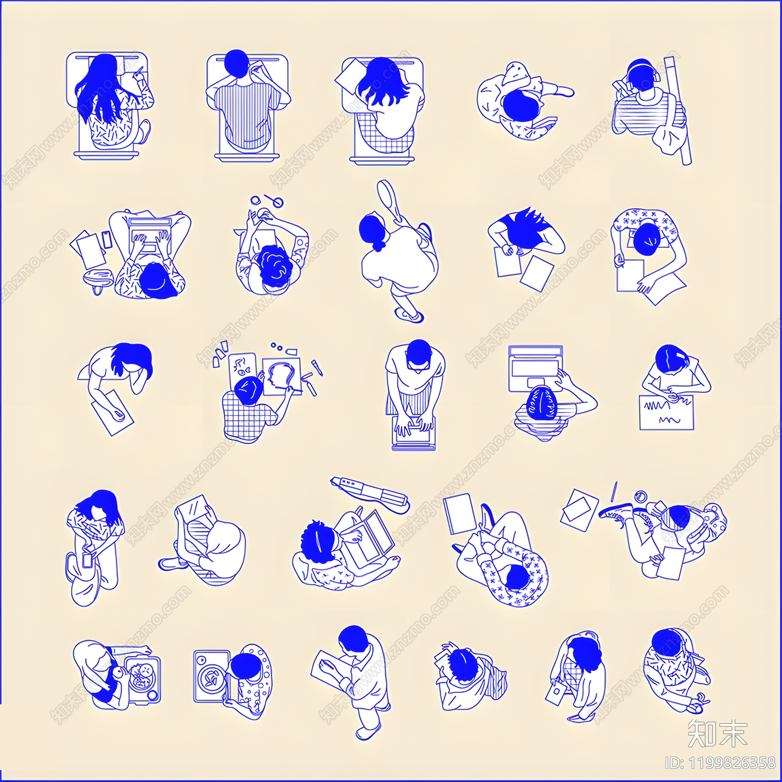 现代人物施工图下载【ID:1199826358】