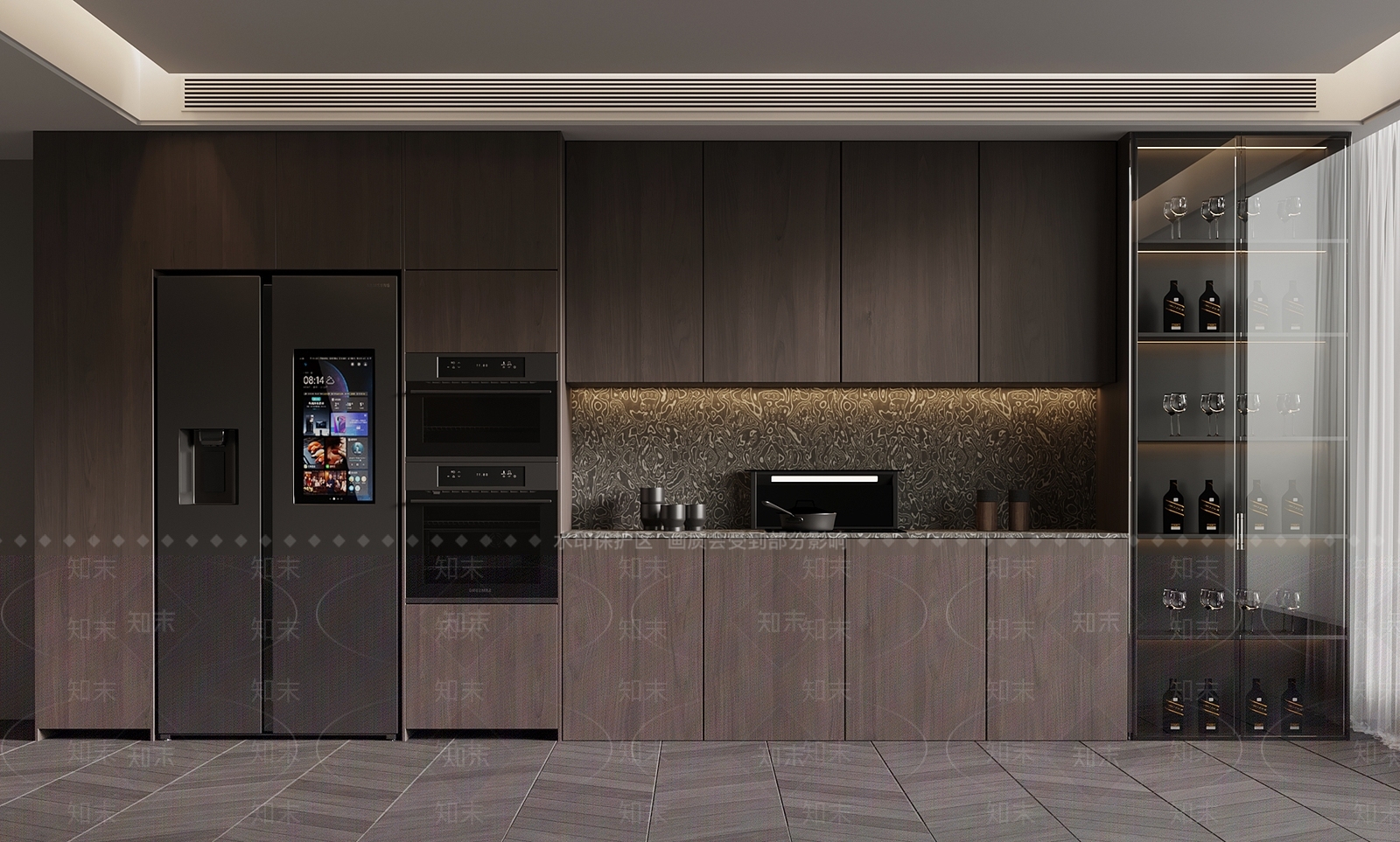现代意式酒柜3D模型下载【ID:1199827628】