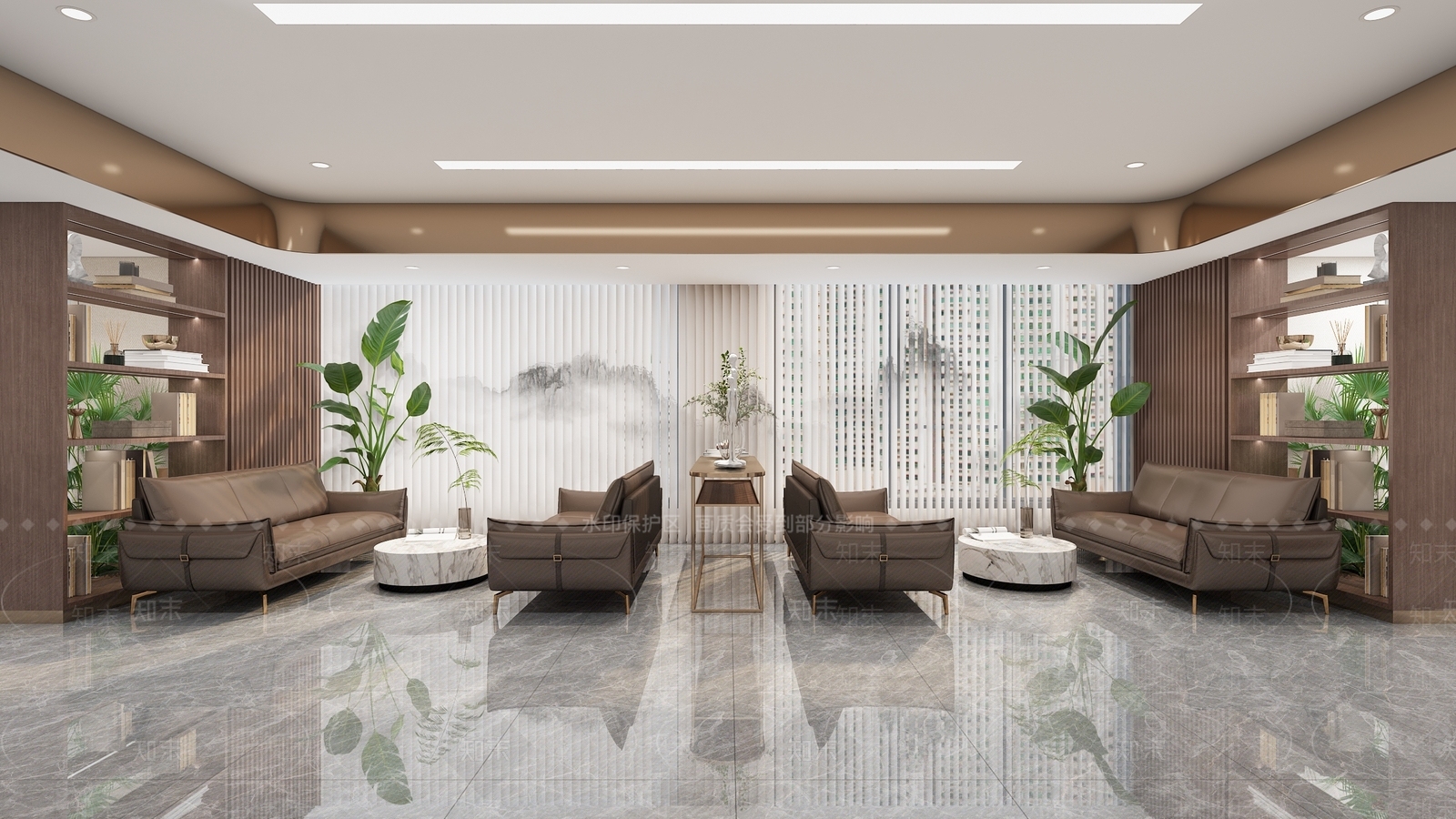 新中式现代接待室3D模型下载【ID:1199831845】