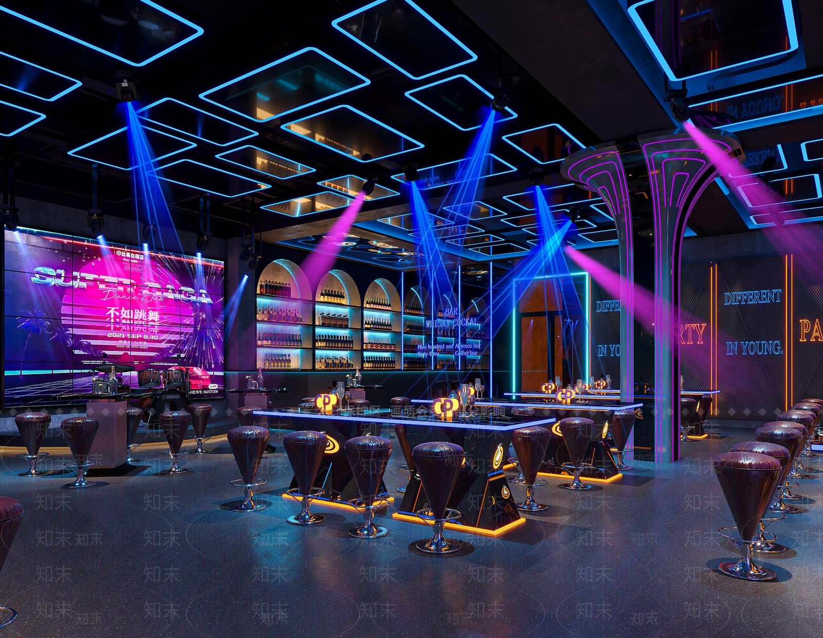 现代酒吧3D模型下载【ID:1199834553】