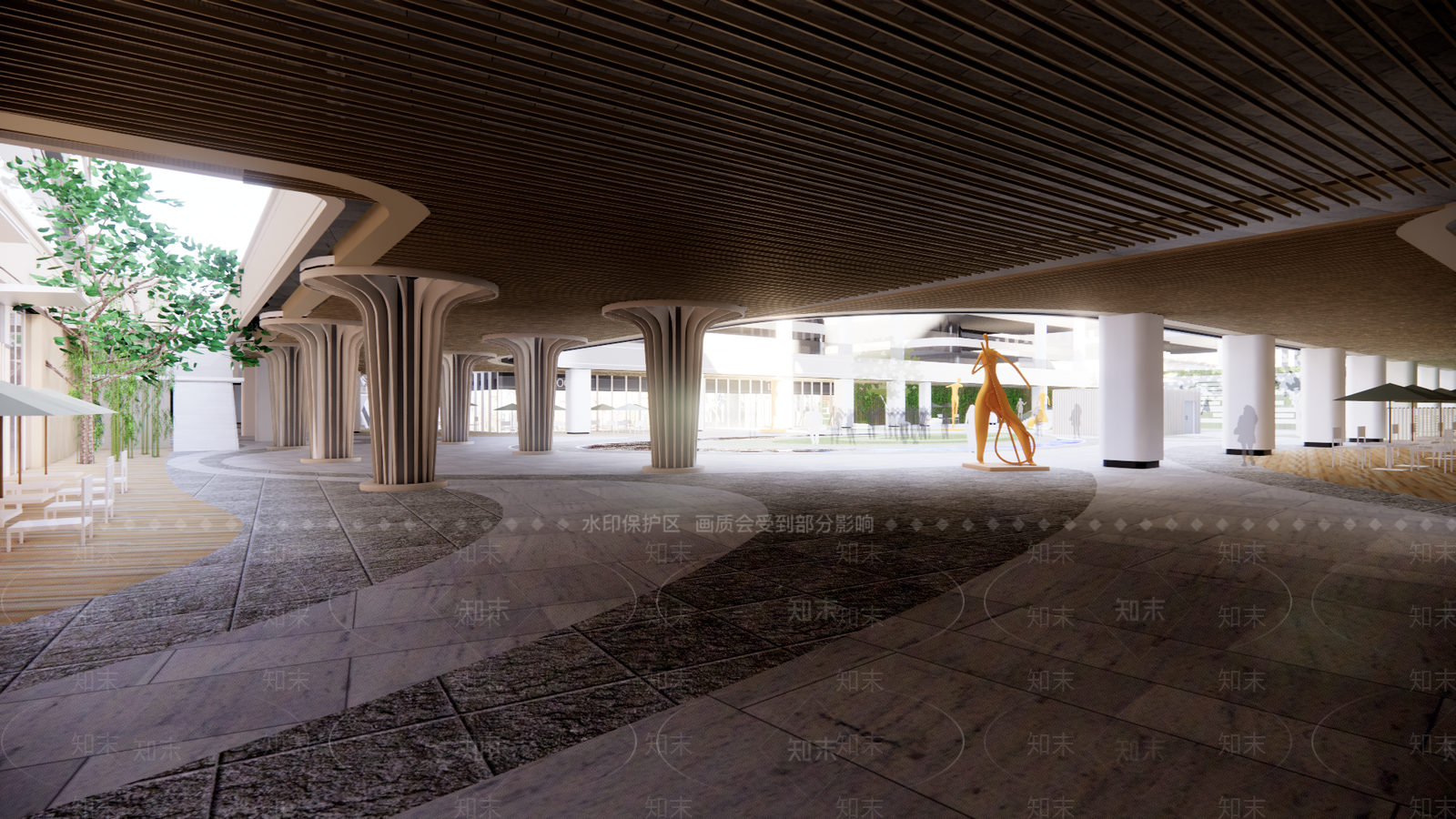 现代商场建筑SU模型下载【ID:1199833152】
