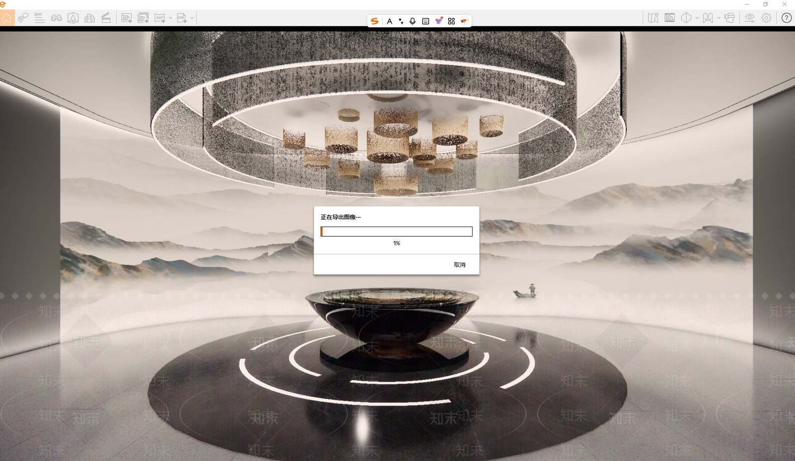 新中式中式博物馆SU模型下载【ID:1199999261】