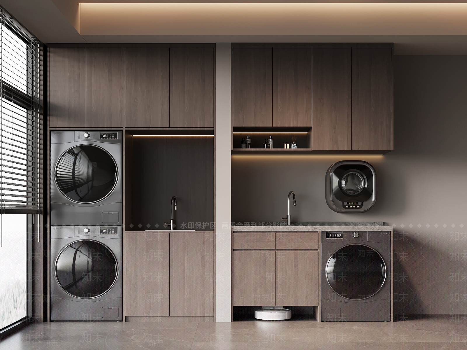 现代意式洗衣机柜3D模型下载【ID:1199834448】