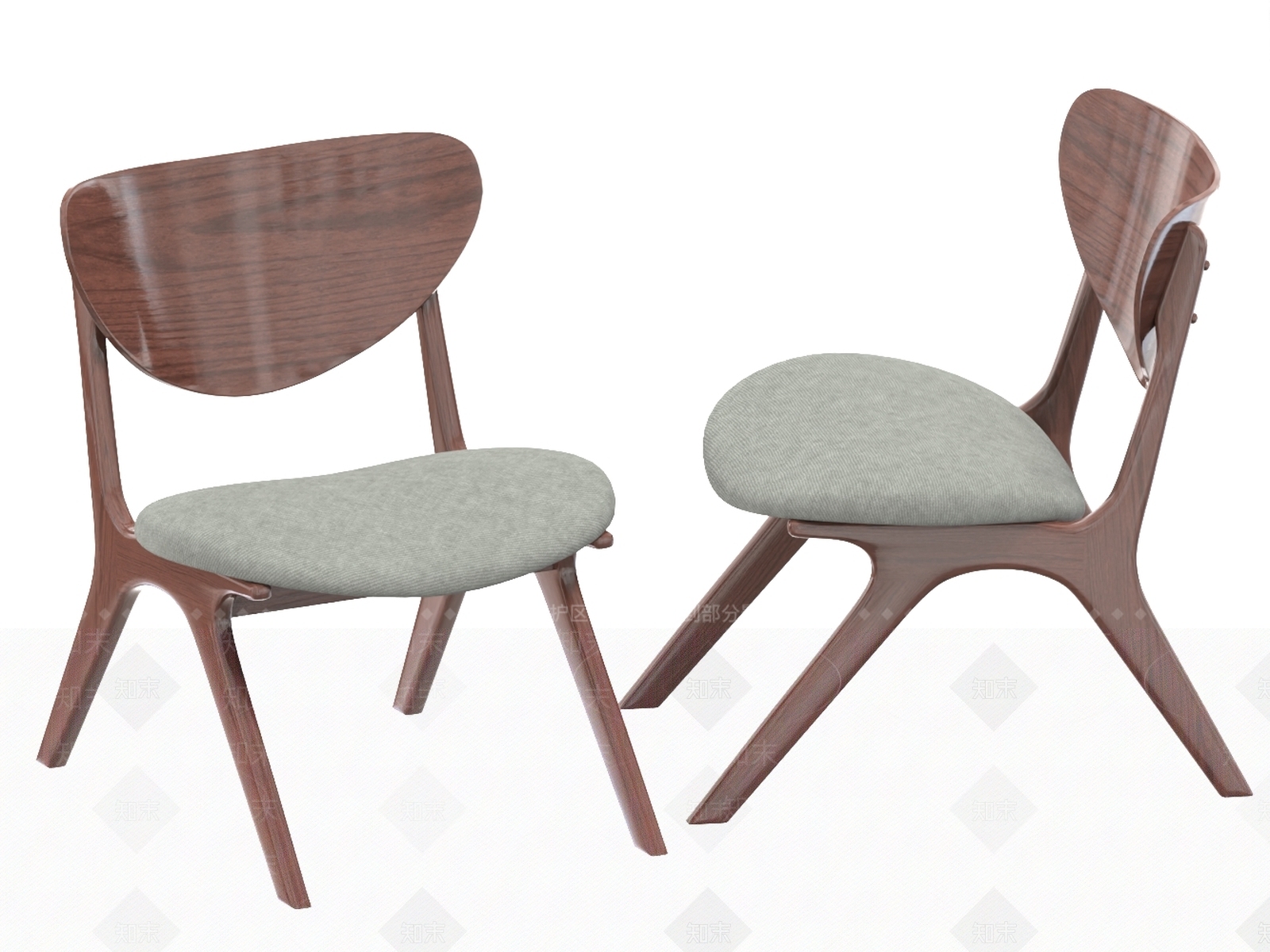 现代餐椅3D模型下载【ID:1199842482】