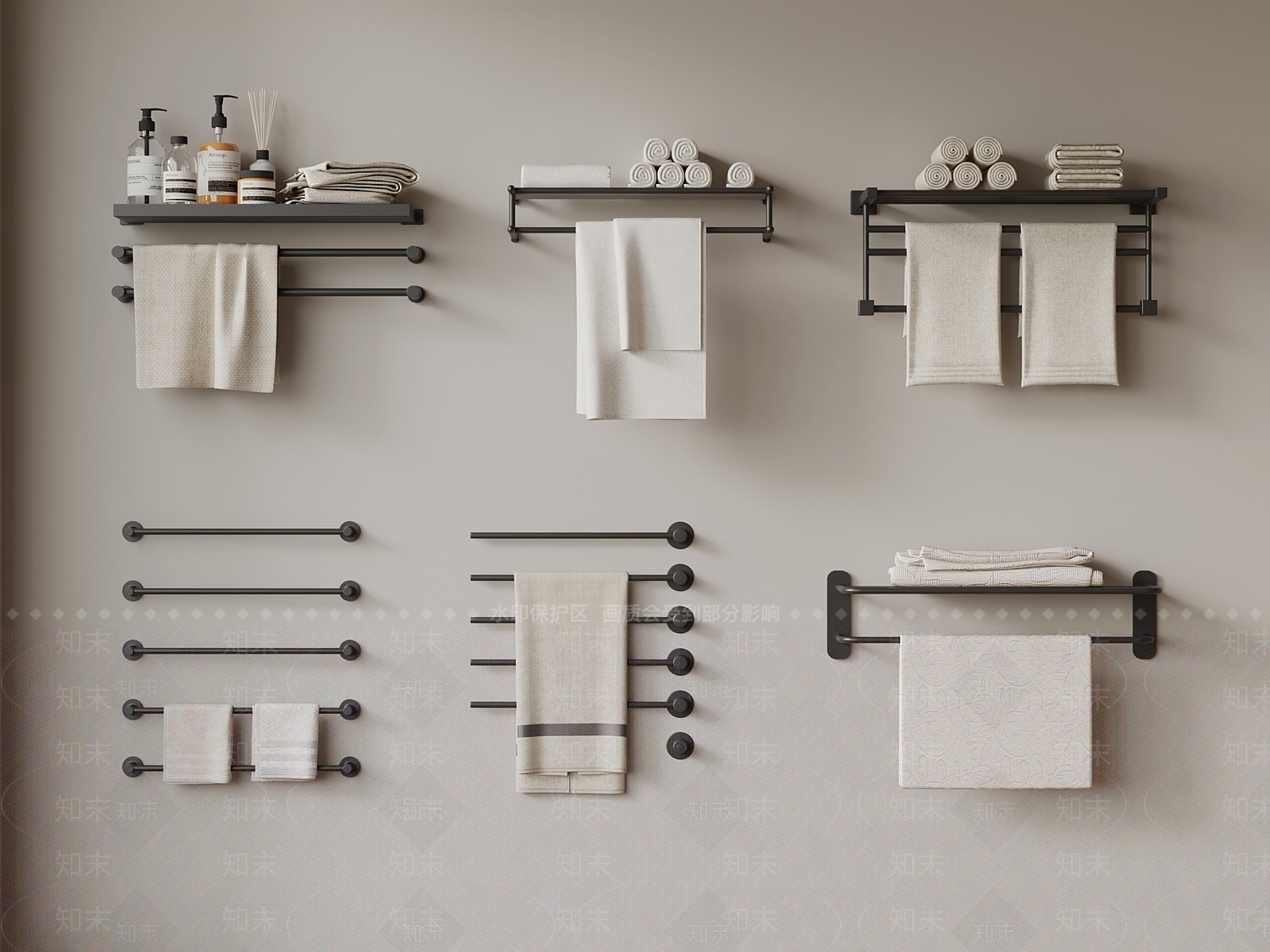 毛巾架3D模型下载【ID:1199841871】