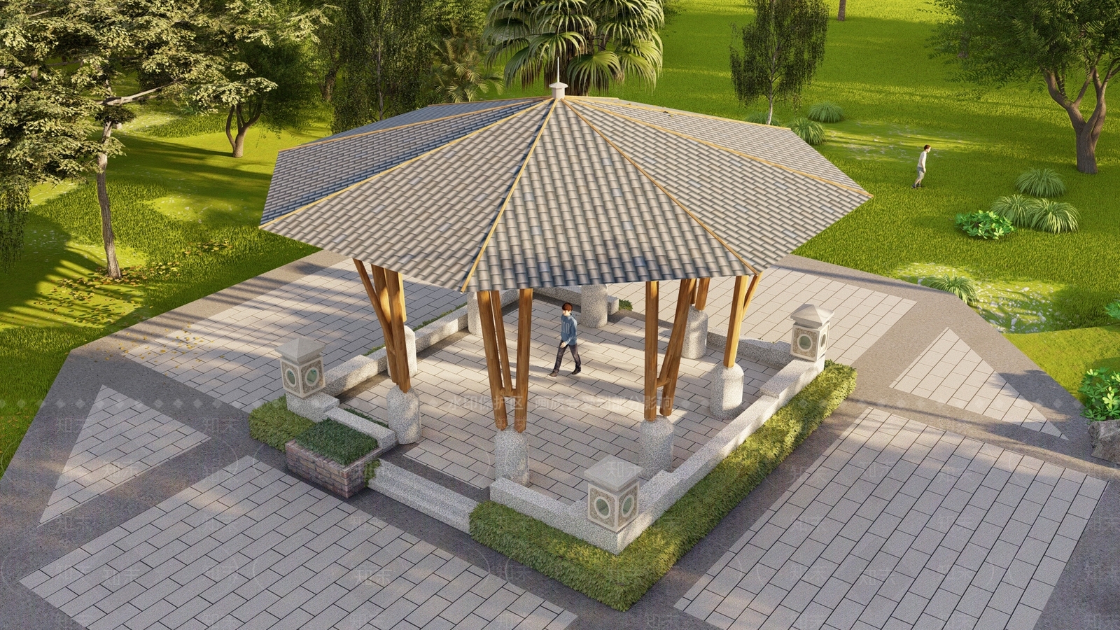 现代新中式其他景观小建筑SU模型下载【ID:1199845459】