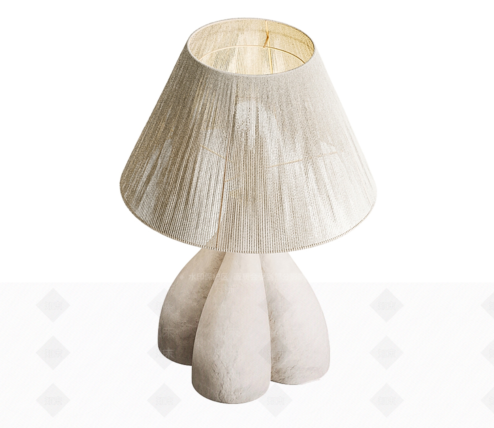 奶油侘寂台灯3D模型下载【ID:1199846181】