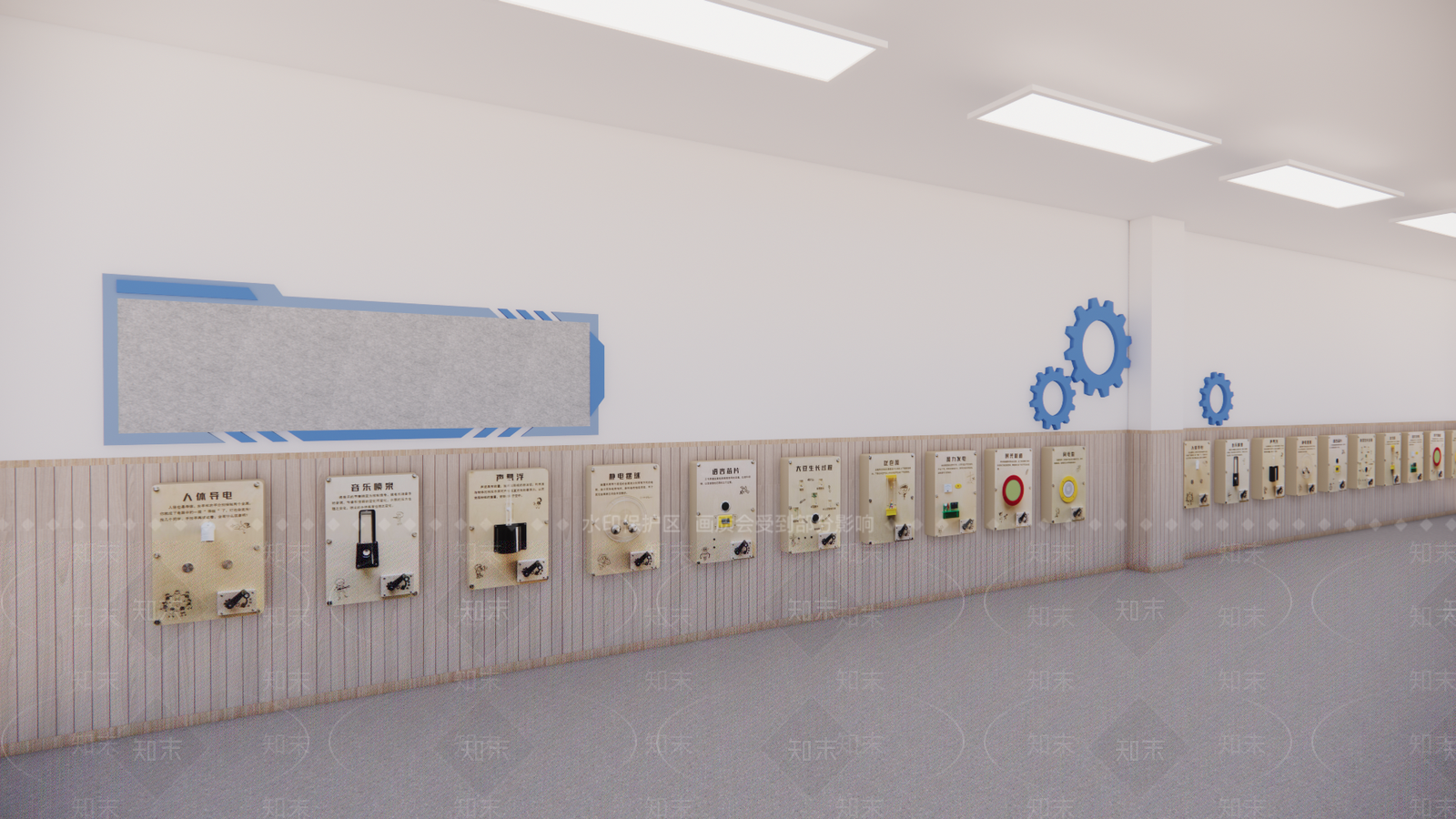 现代简约幼儿园内部SU模型下载【ID:1199846513】