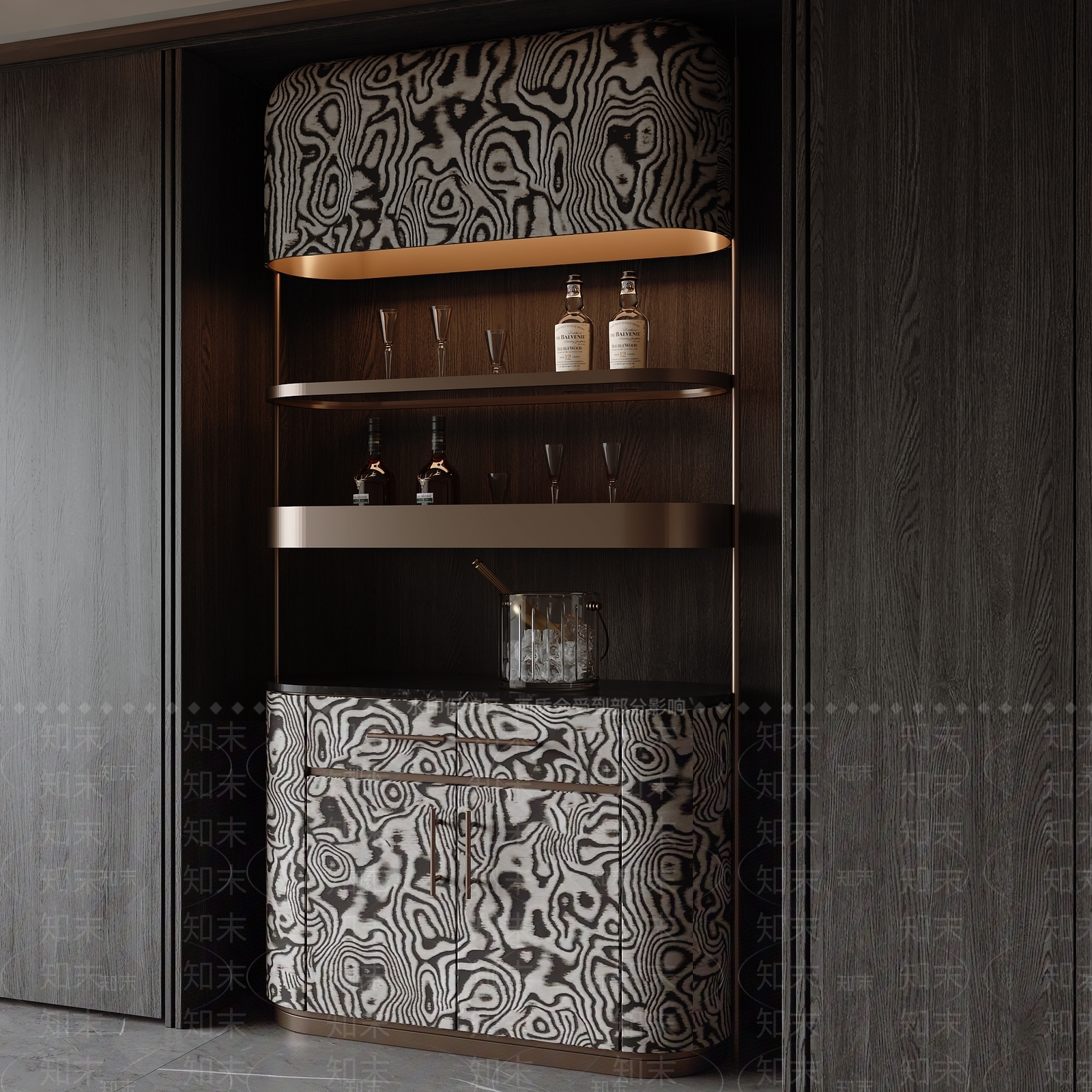 意式酒柜3D模型下载【ID:1199847335】