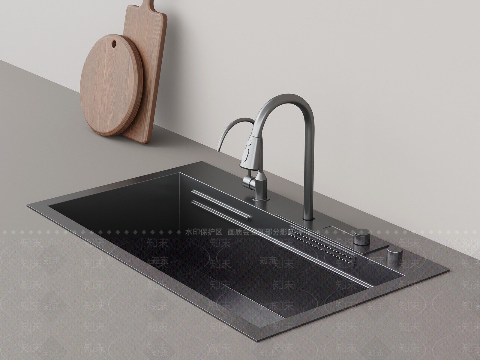 现代水槽SU模型下载【ID:1199847800】