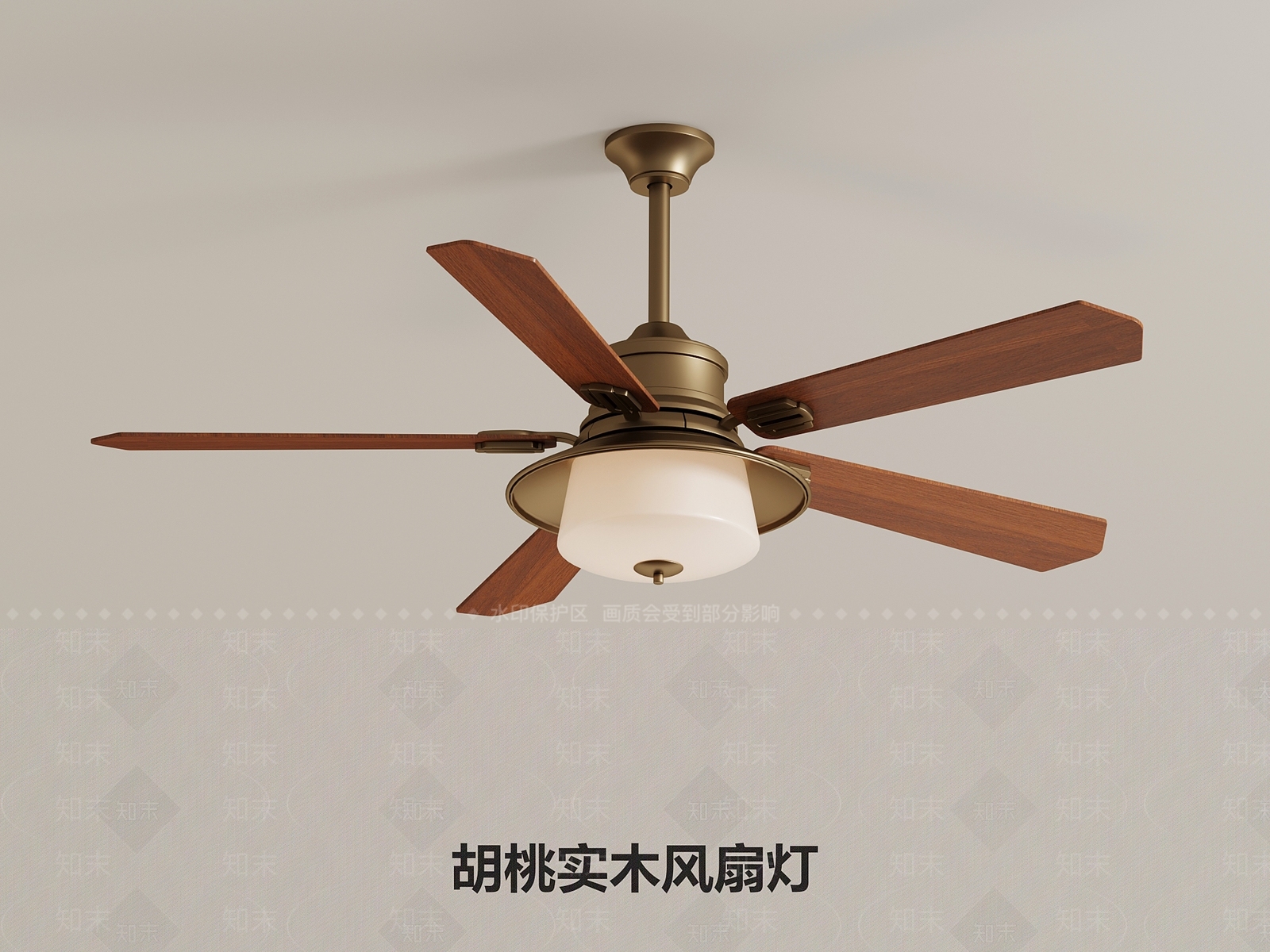 法式复古风扇灯3D模型下载【ID:1199854135】