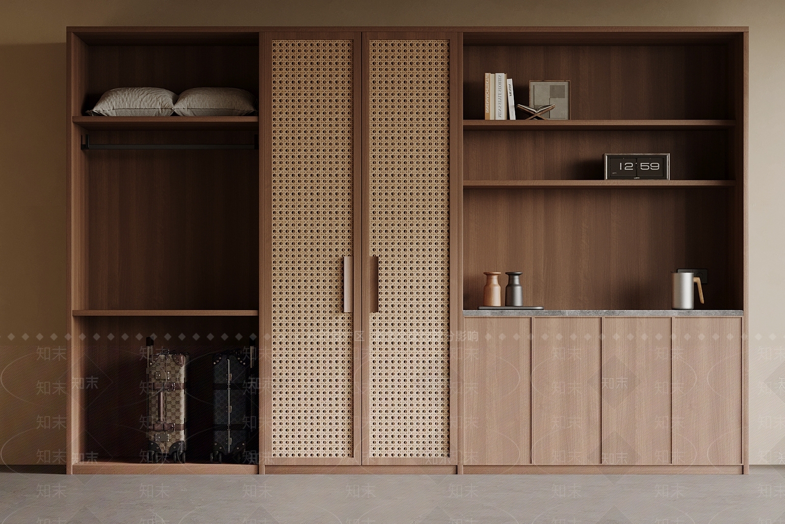 新中式衣柜3D模型下载【ID:1199862885】