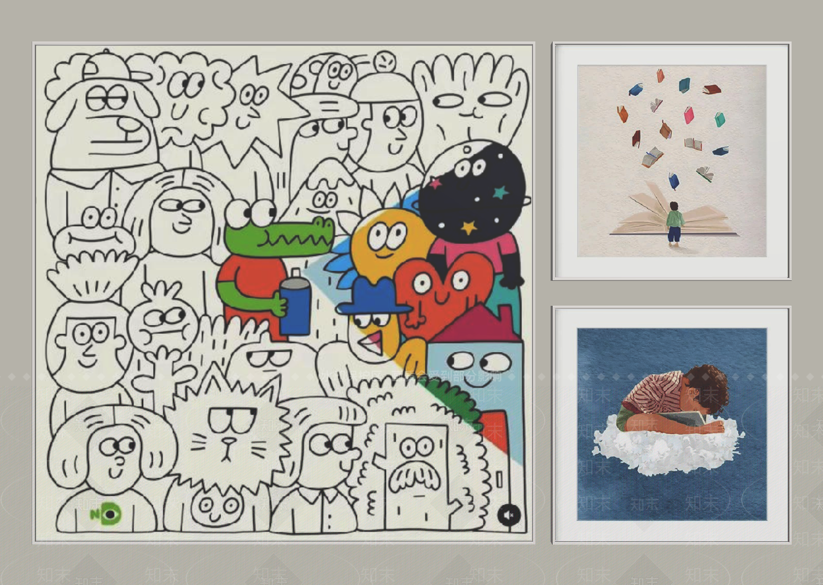 现代儿童挂画SU模型下载【ID:1199863157】