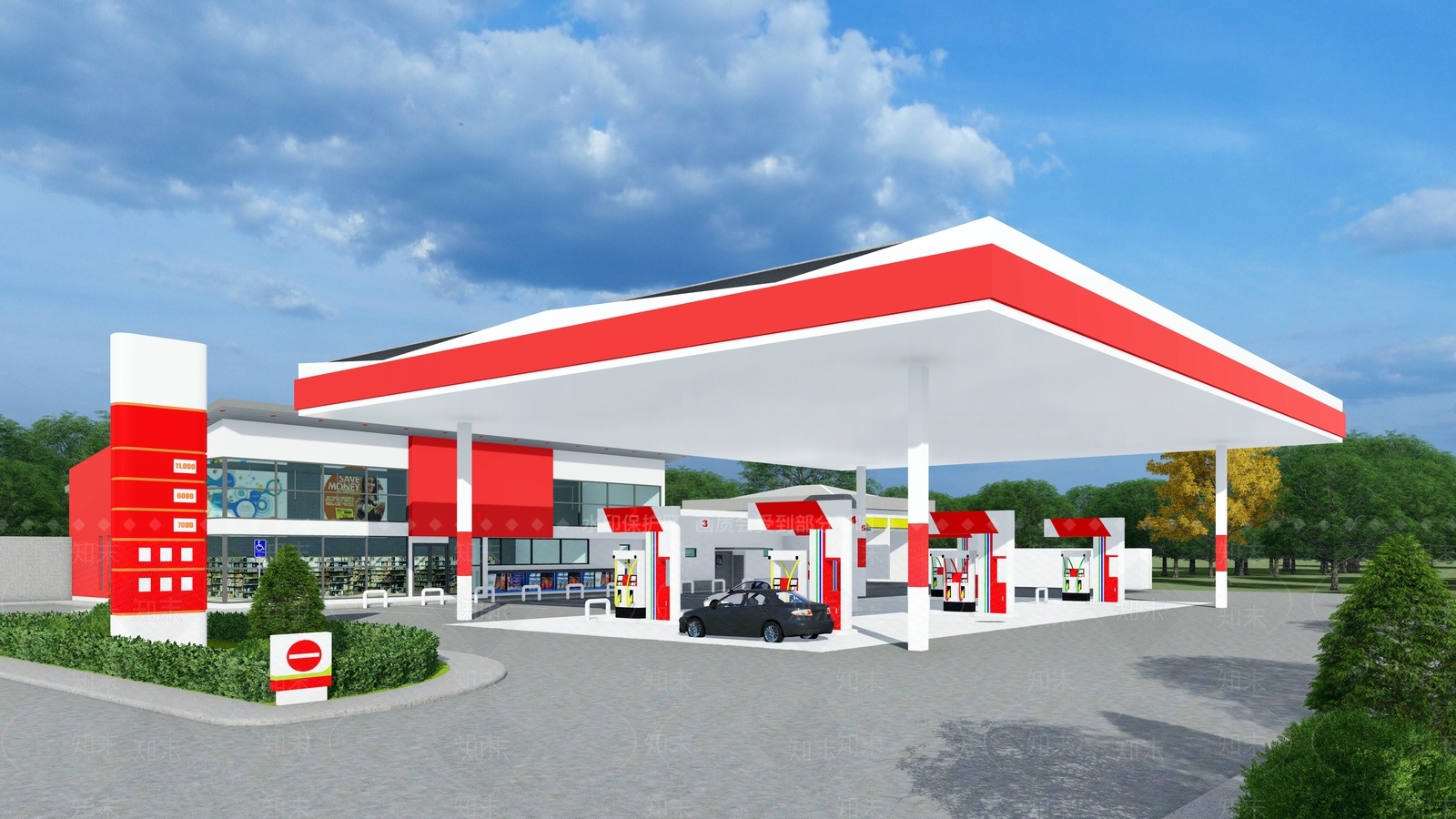 现代收费站SU模型下载【ID:1199863305】