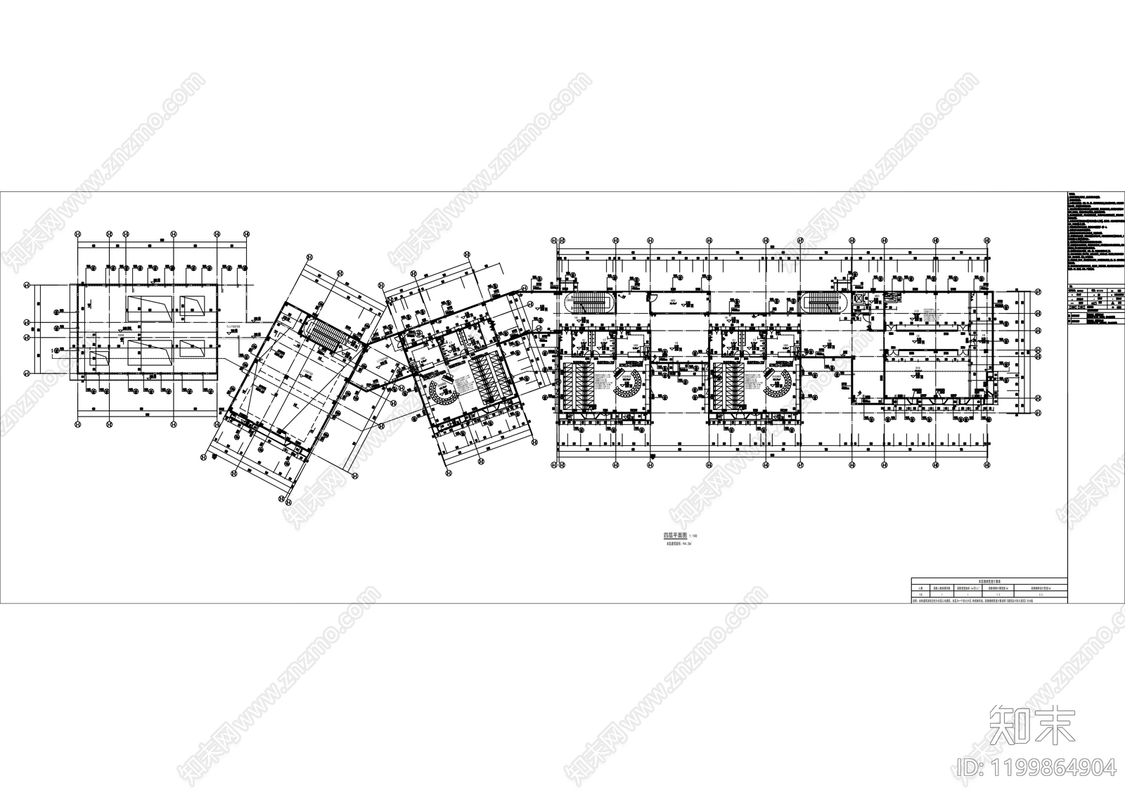 现代幼儿园建筑cad施工图下载【ID:1199864904】