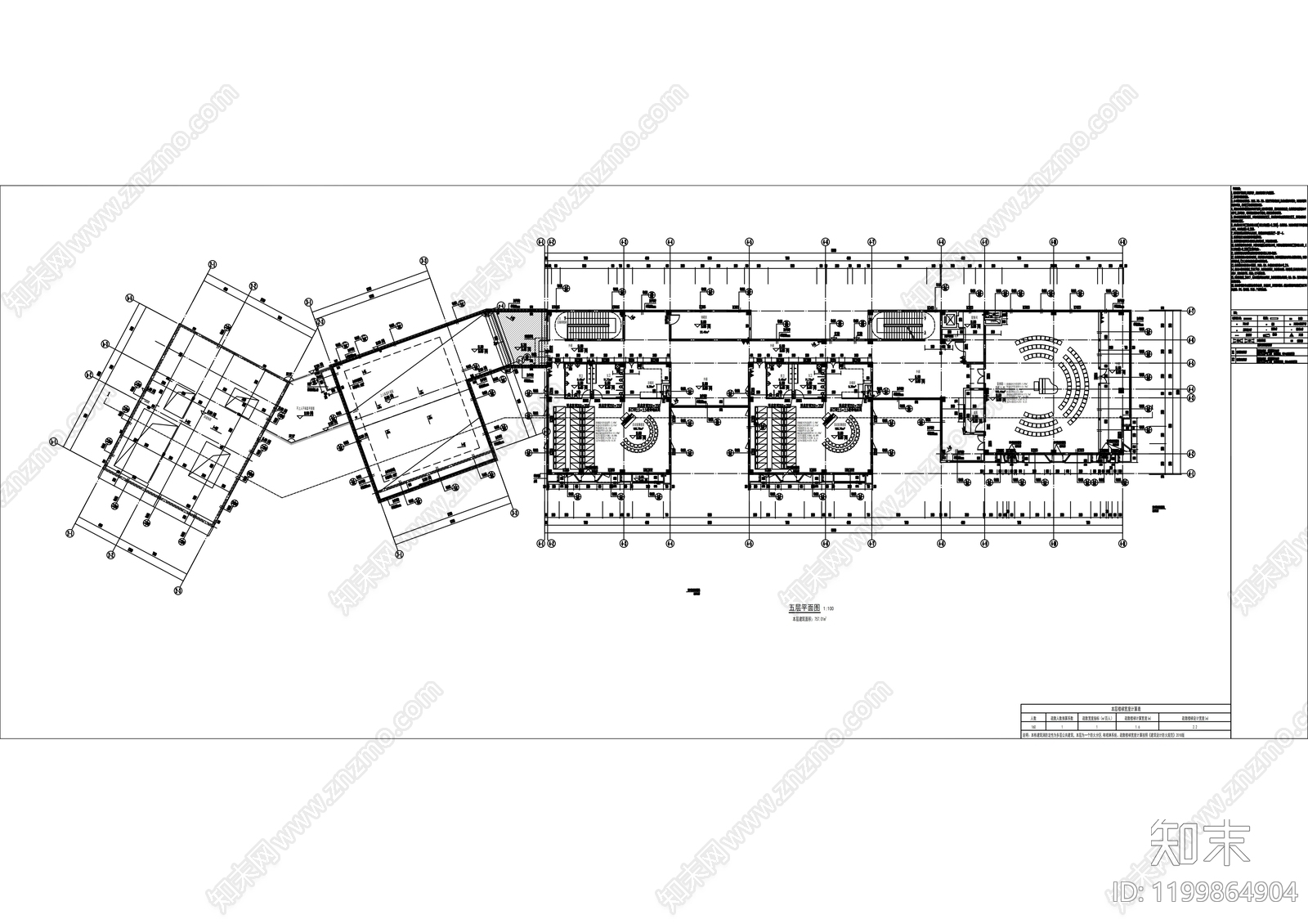 现代幼儿园建筑cad施工图下载【ID:1199864904】