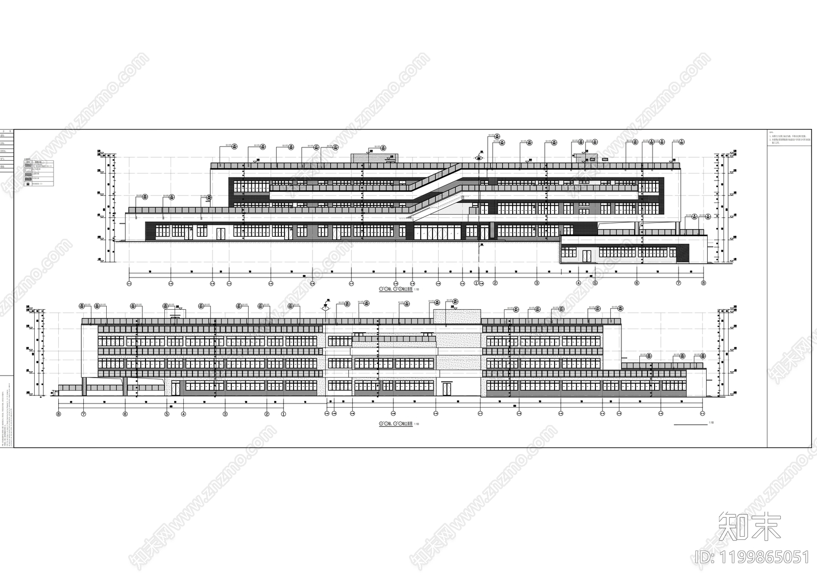现代幼儿园建筑cad施工图下载【ID:1199865051】