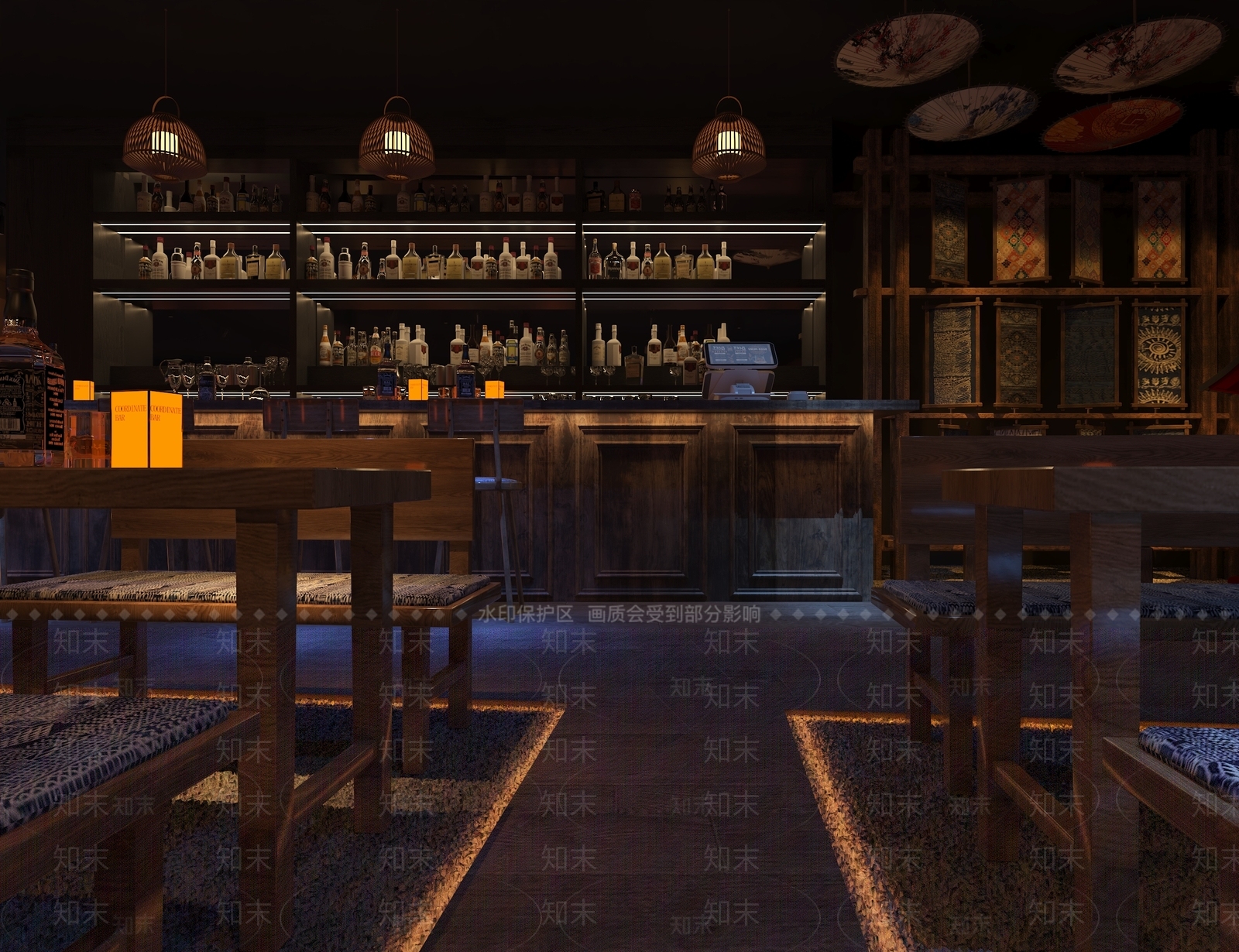禅意酒吧3D模型下载【ID:1199867996】