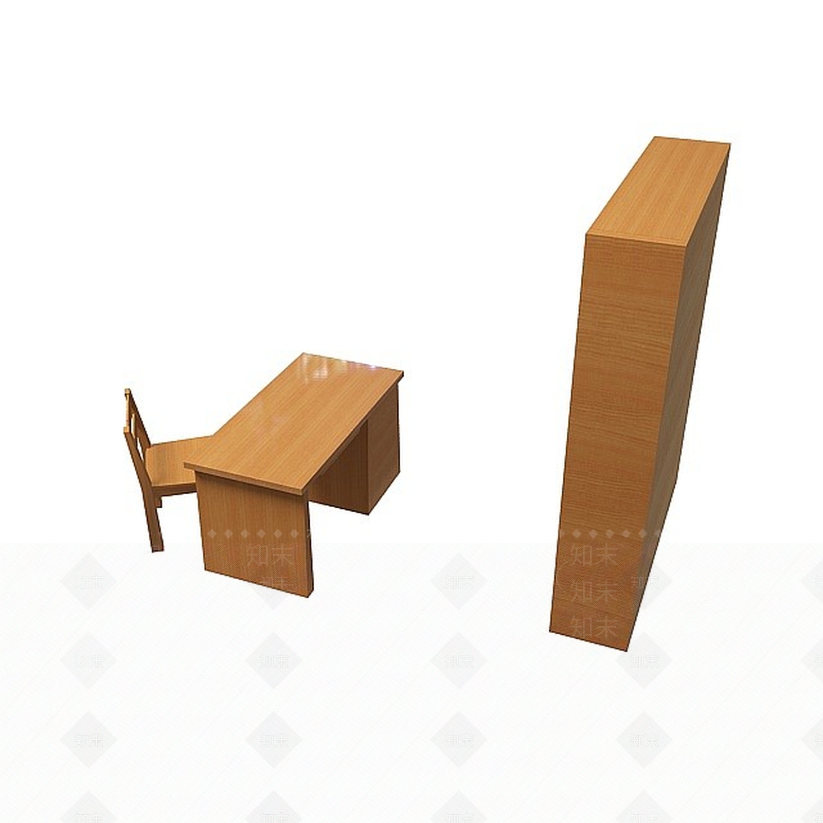 现代档案馆桌椅3D模型下载【ID:1199871740】
