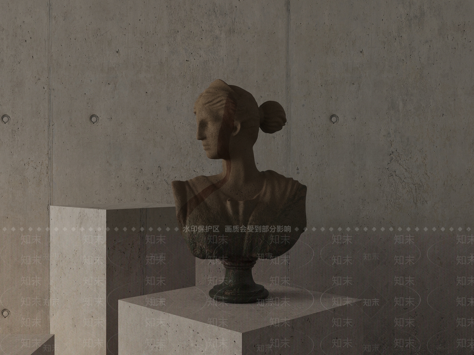 现代法式雕塑摆件3D模型下载【ID:1199872314】