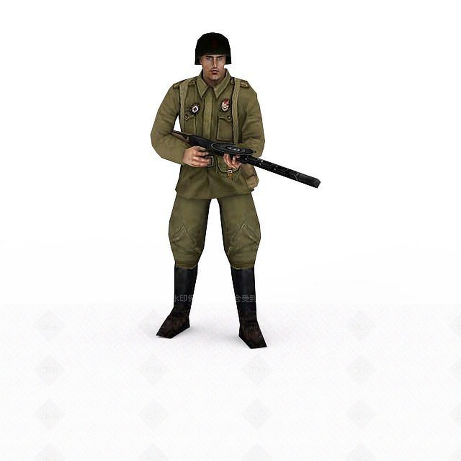 现代军人欧美士兵3D模型下载【ID:1199872816】