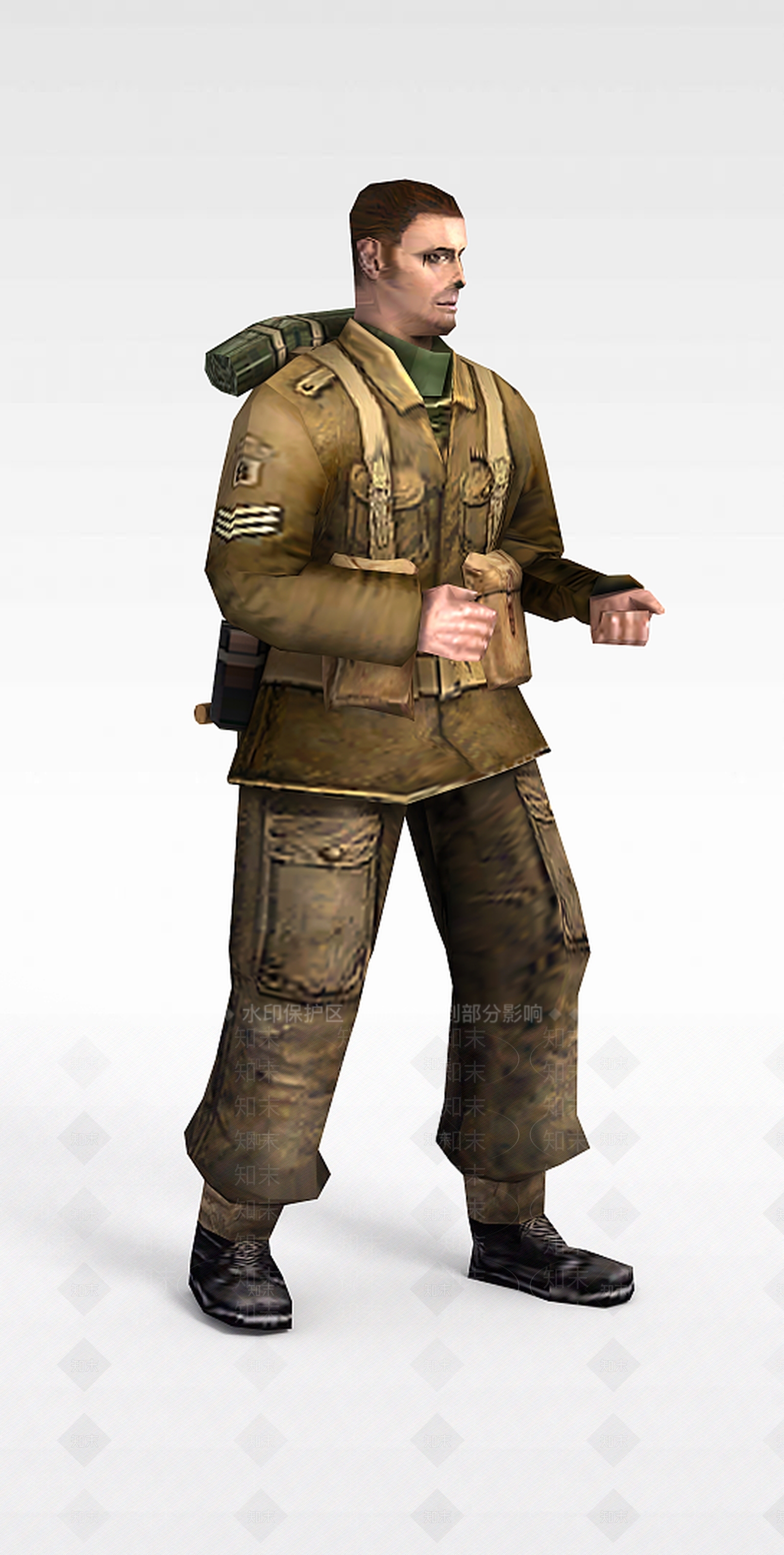 美式军人欧美式士兵大兵3D模型下载【ID:1199873050】