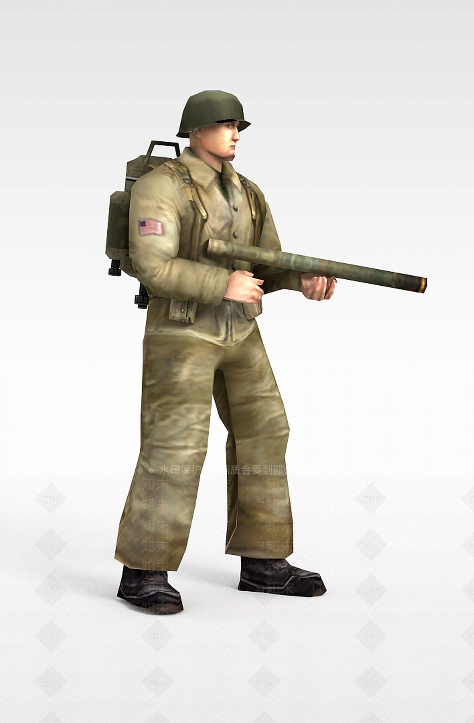现代军人士兵战士男人3D模型下载【ID:1199873037】