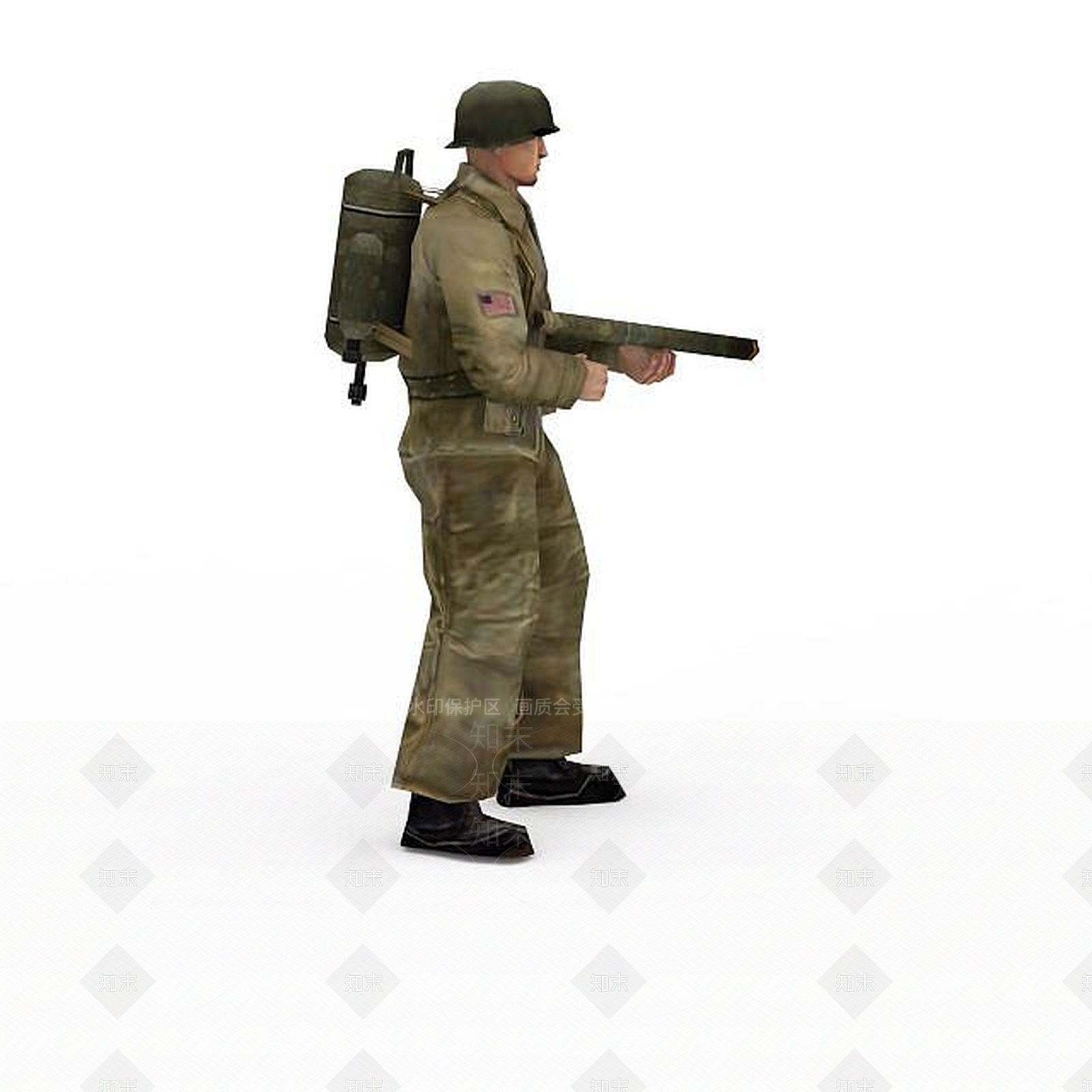 现代军人士兵战士男人3D模型下载【ID:1199873037】