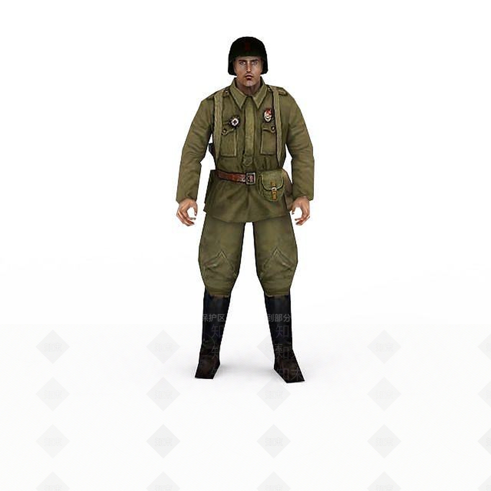 现代军人士兵战士男人3D模型下载【ID:1199873194】