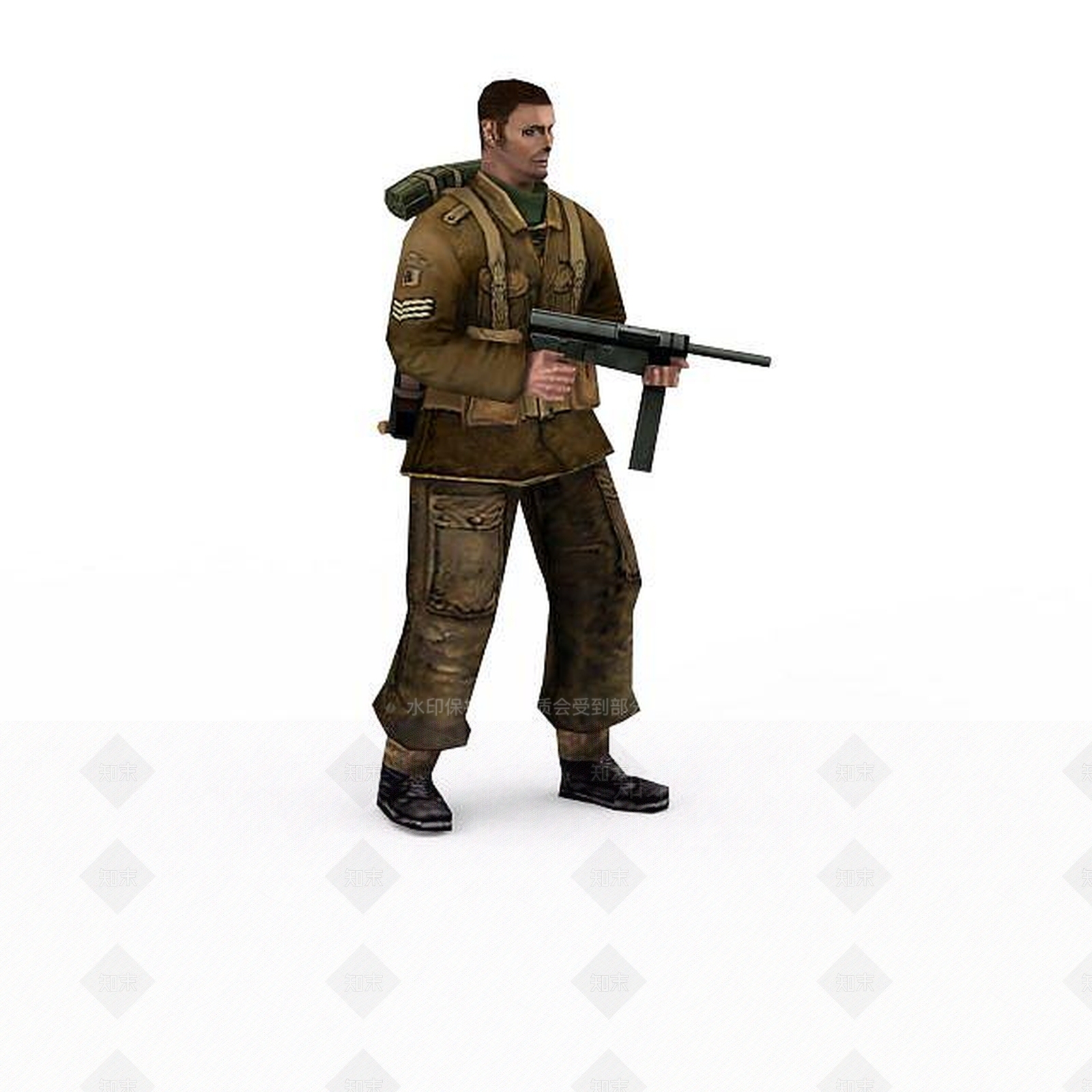 现代军人士兵战士男人3D模型下载【ID:1199873364】
