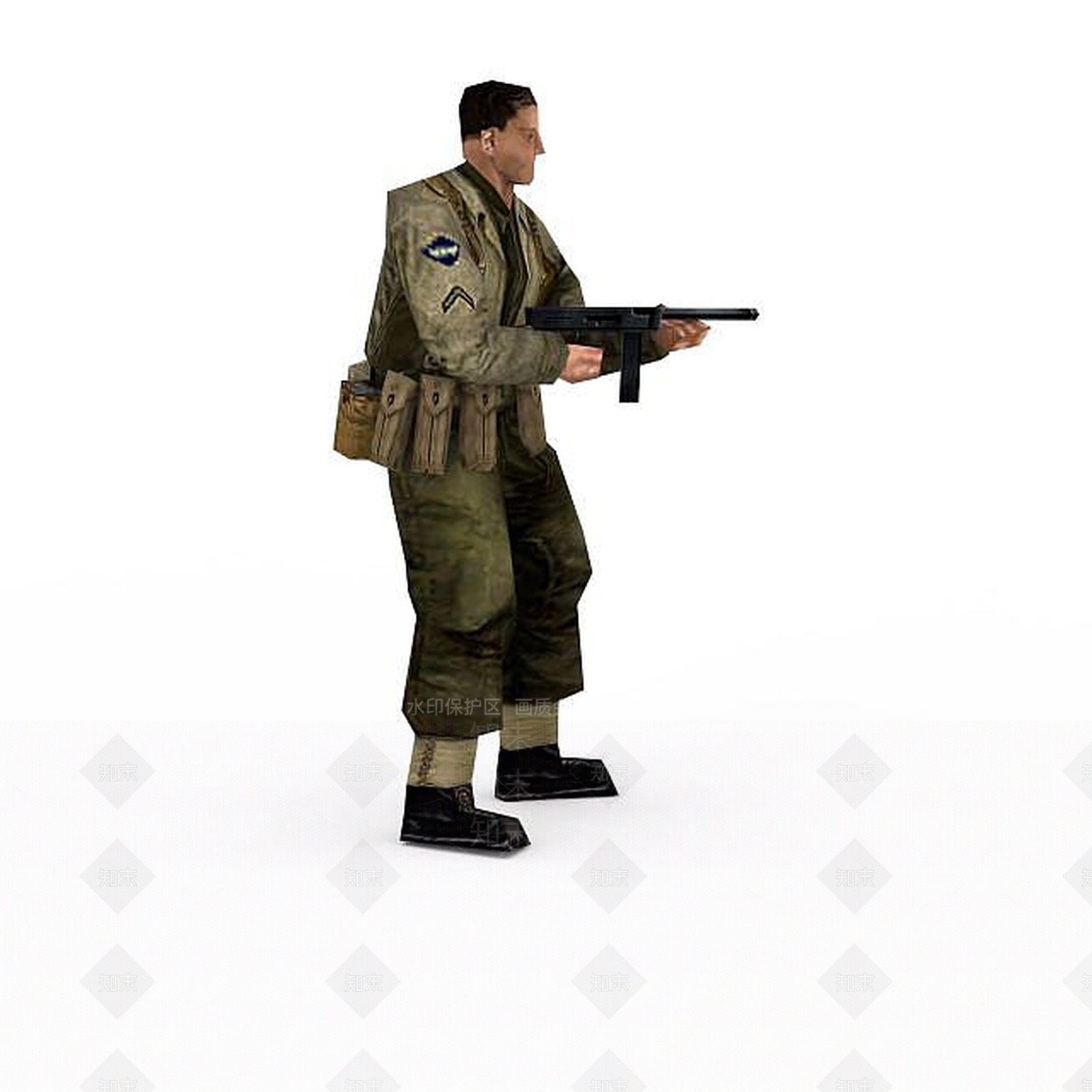 现代军人士兵战士男人3D模型下载【ID:1199873327】