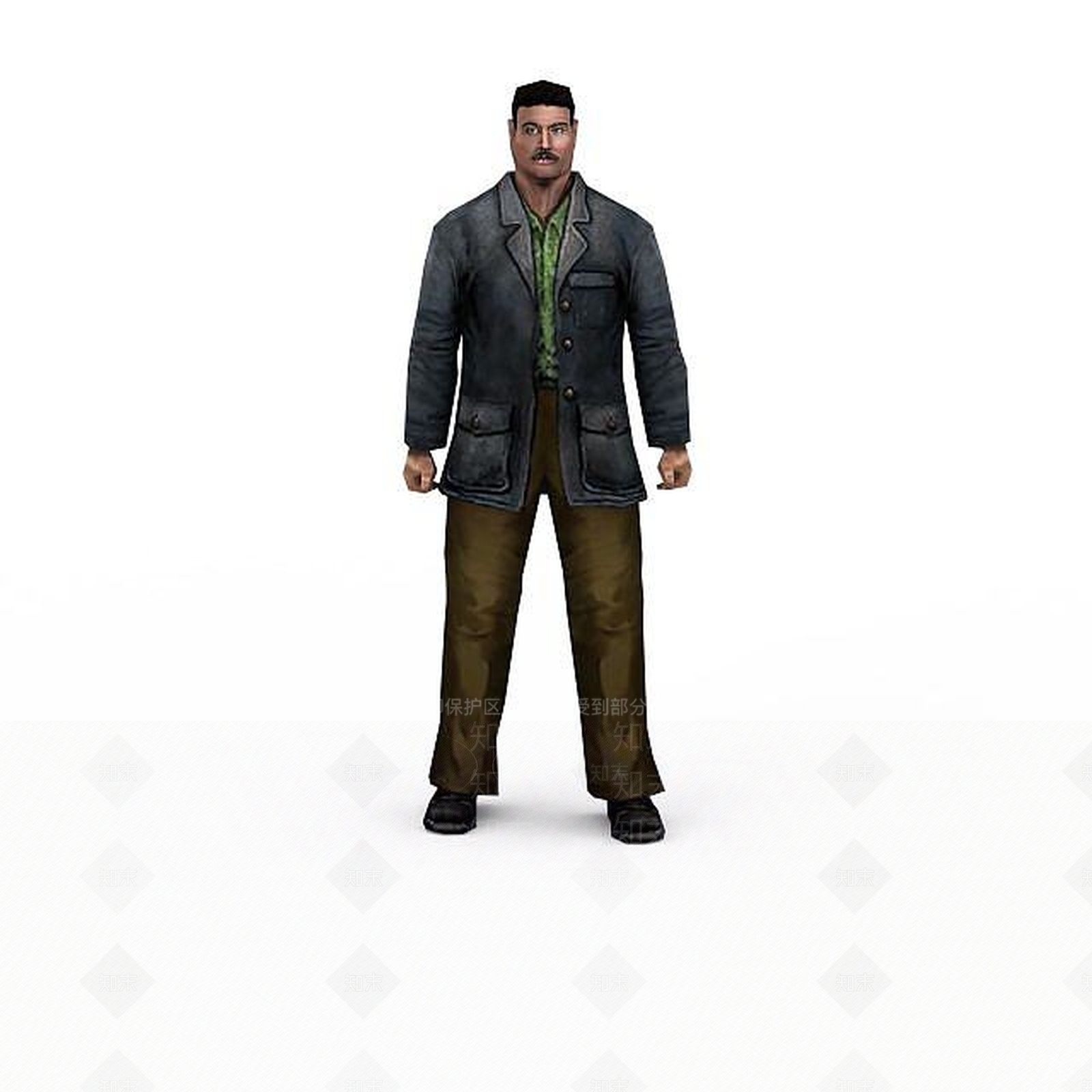 现代欧美男人3D模型下载【ID:1199873490】