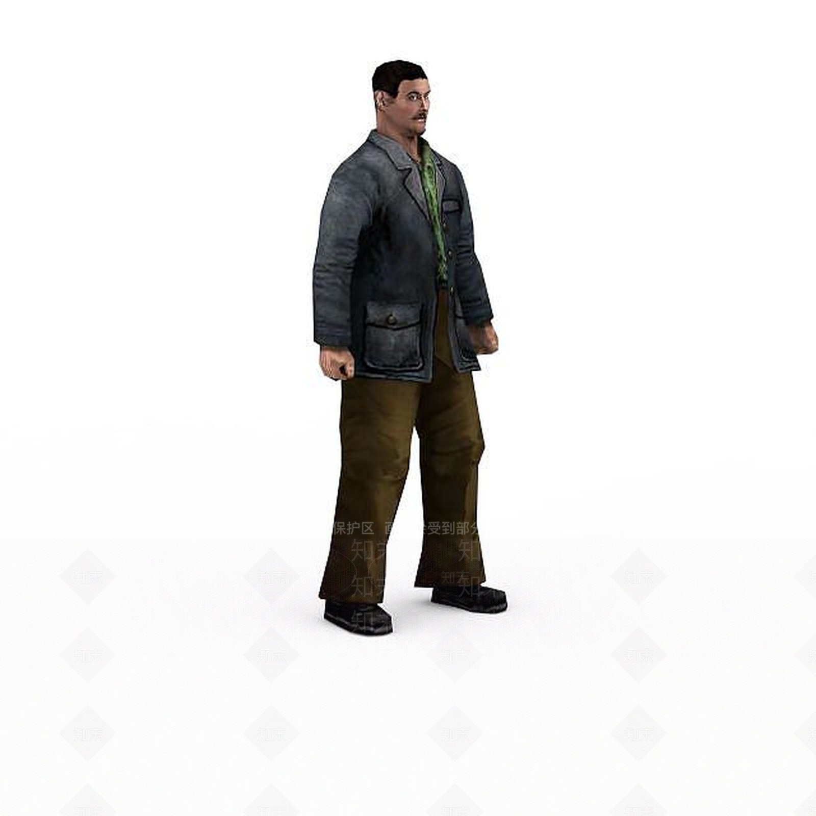 现代欧美男人3D模型下载【ID:1199873490】