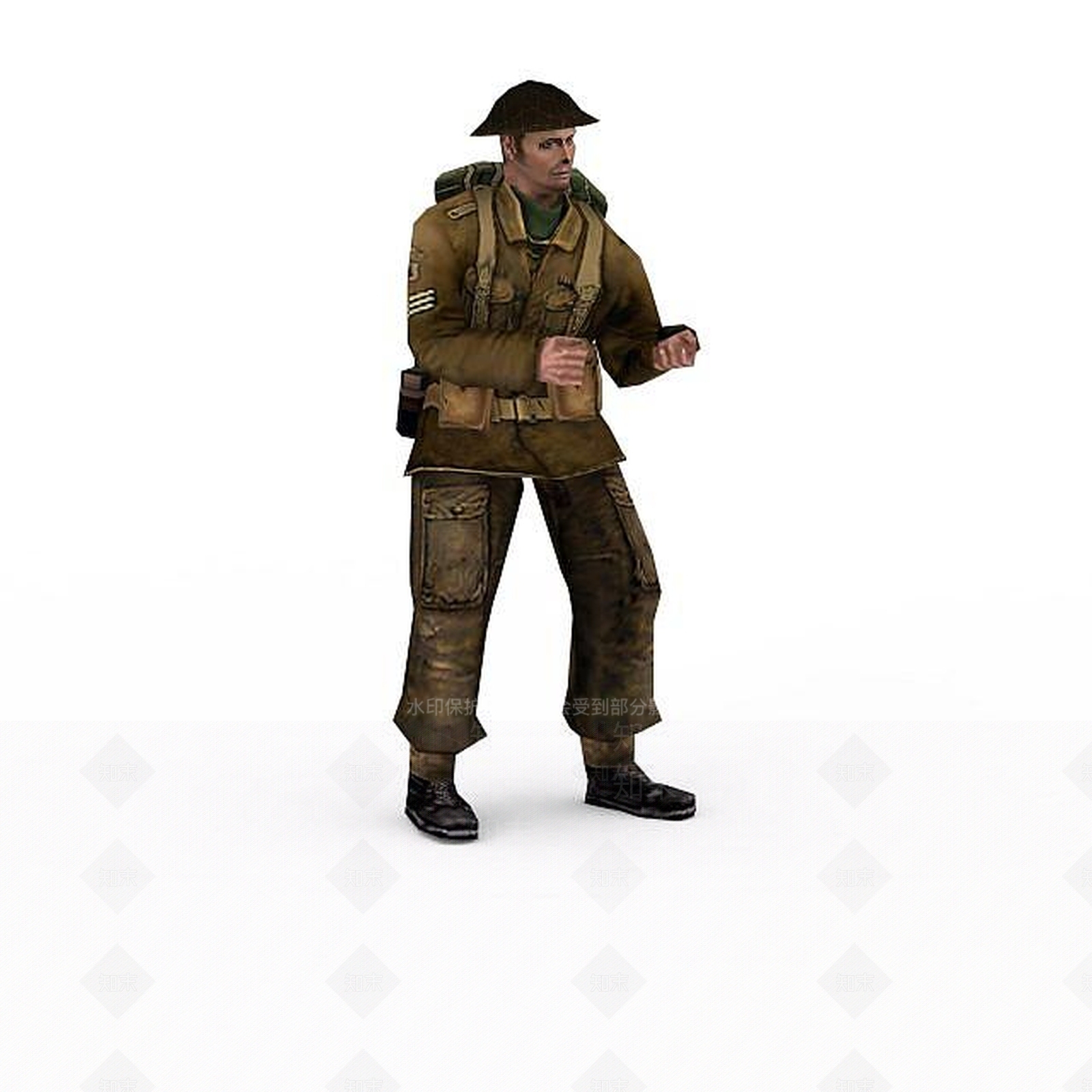 现代军人士兵战士男人3D模型下载【ID:1199873558】