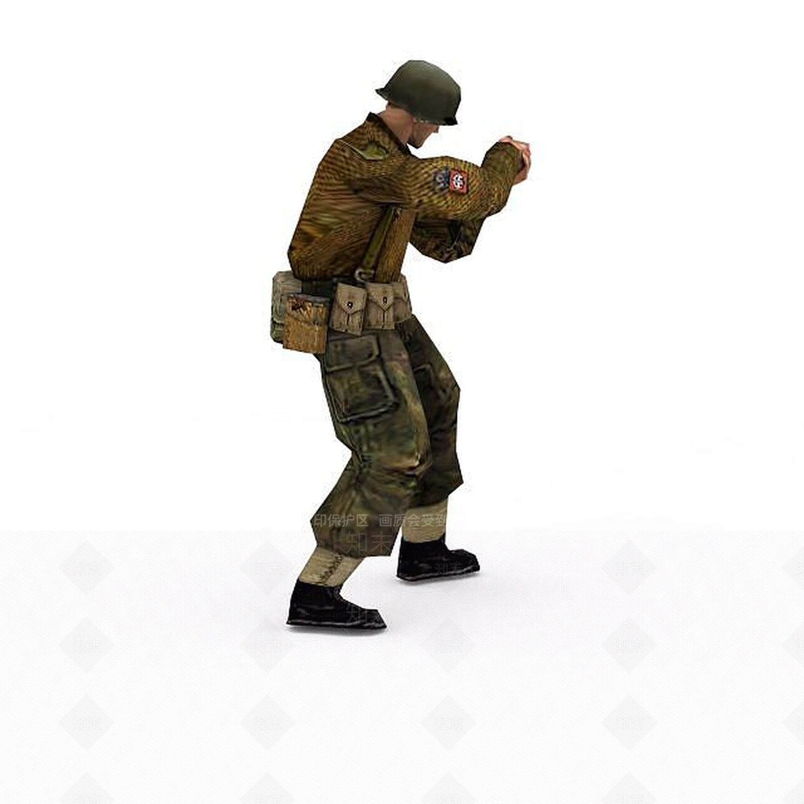 现代军人欧美士兵战士3D模型下载【ID:1199873636】