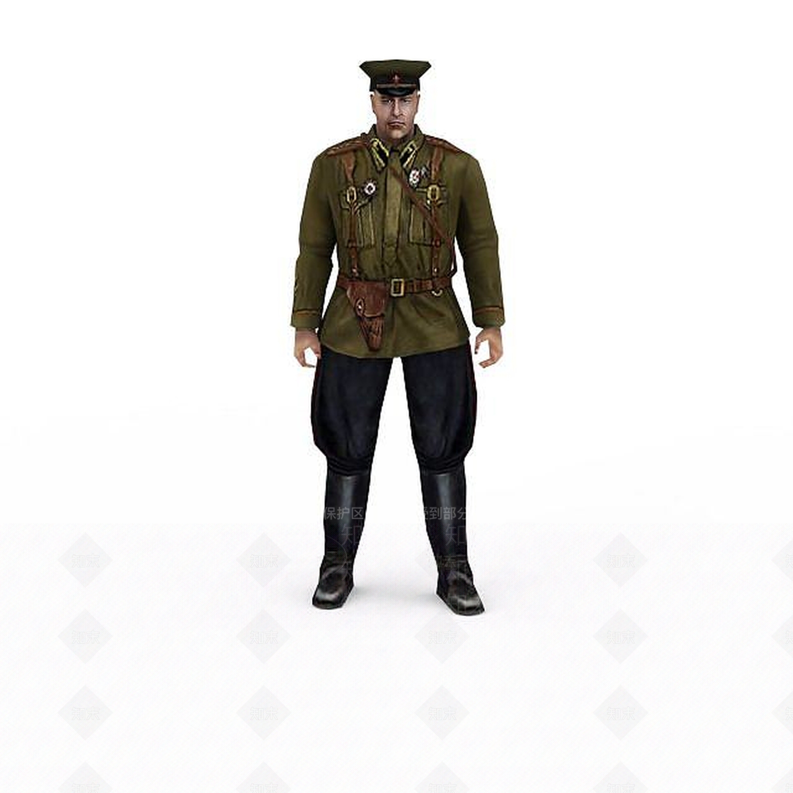 现代军人士兵战士男人3D模型下载【ID:1199873687】