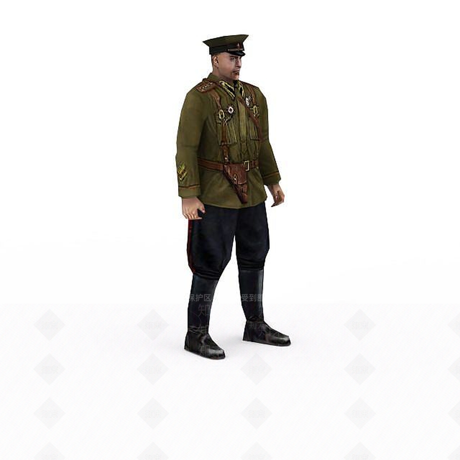 现代军人士兵战士男人3D模型下载【ID:1199873687】