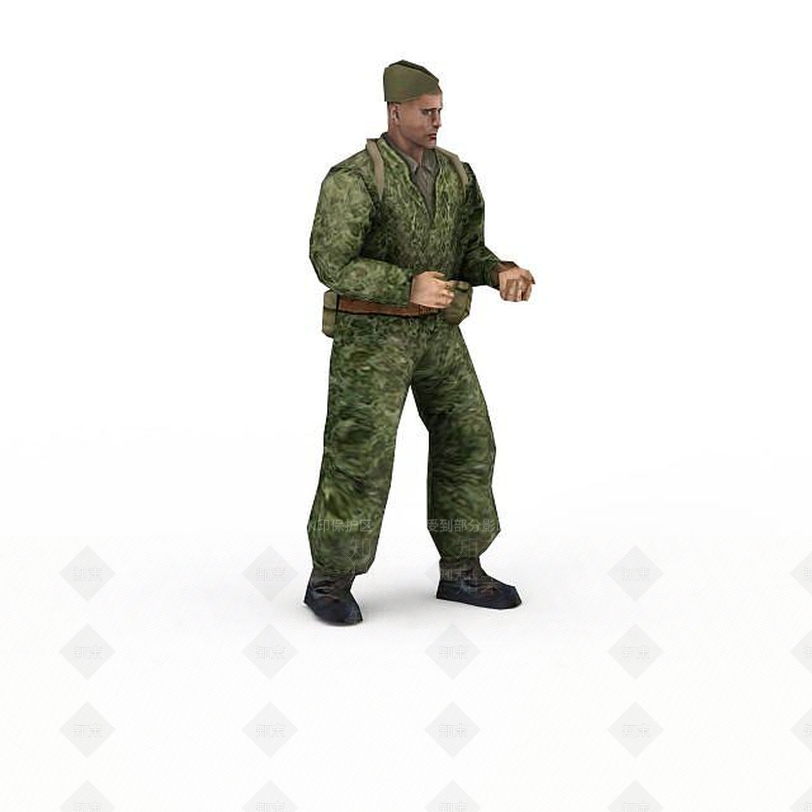 现代军人士兵战士男人3D模型下载【ID:1199873930】