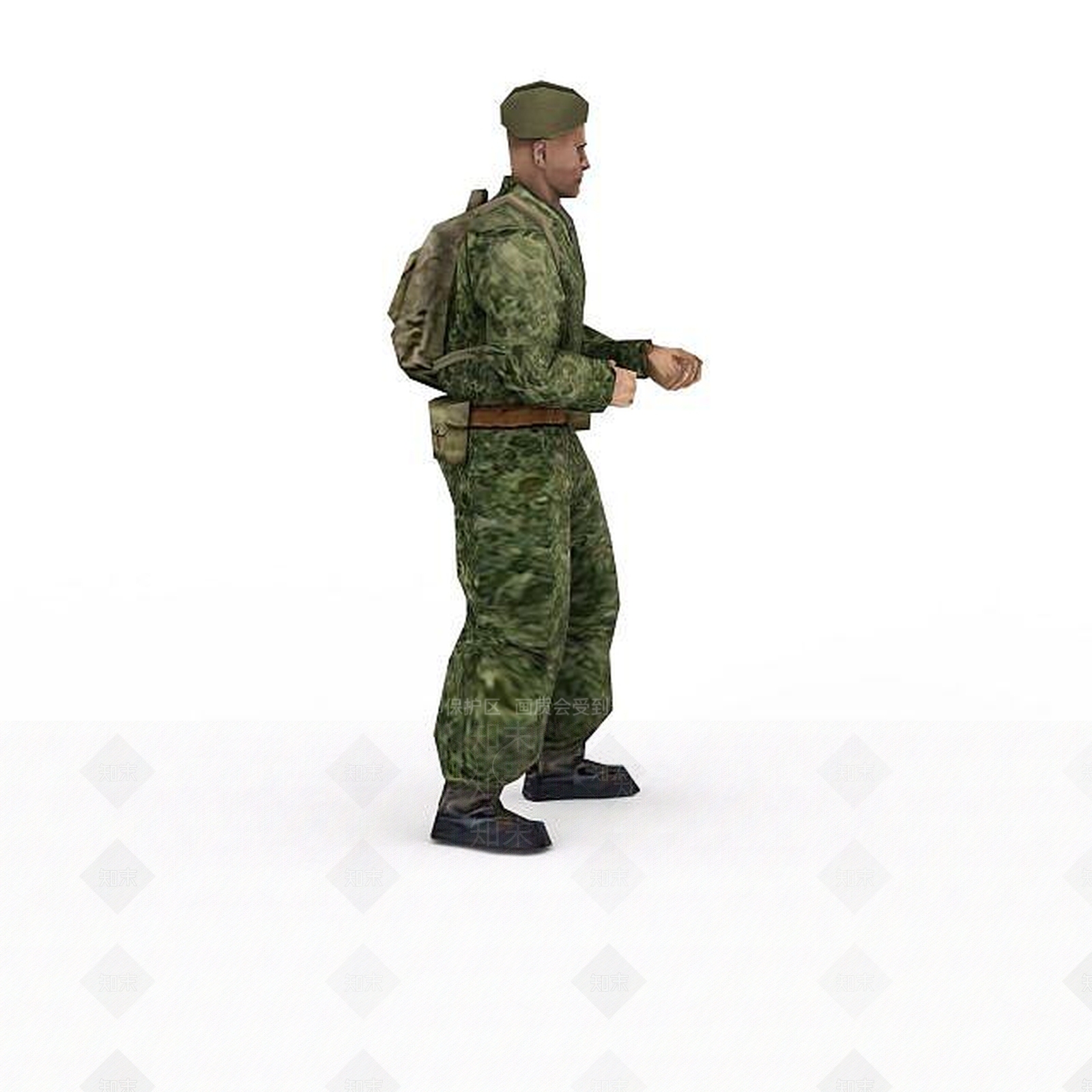 现代军人士兵战士男人3D模型下载【ID:1199873930】