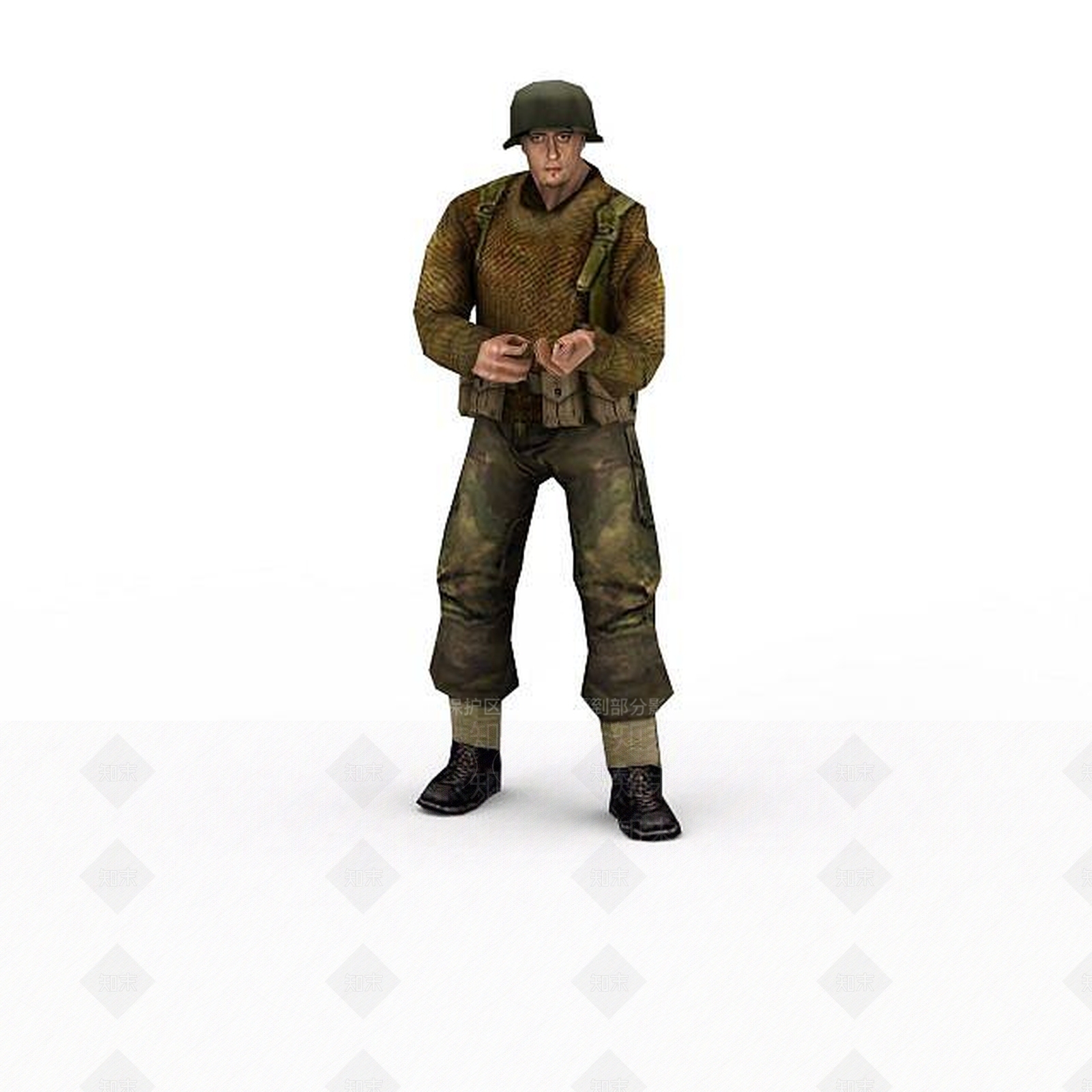 现代军人士兵战士男人3D模型下载【ID:1199874064】