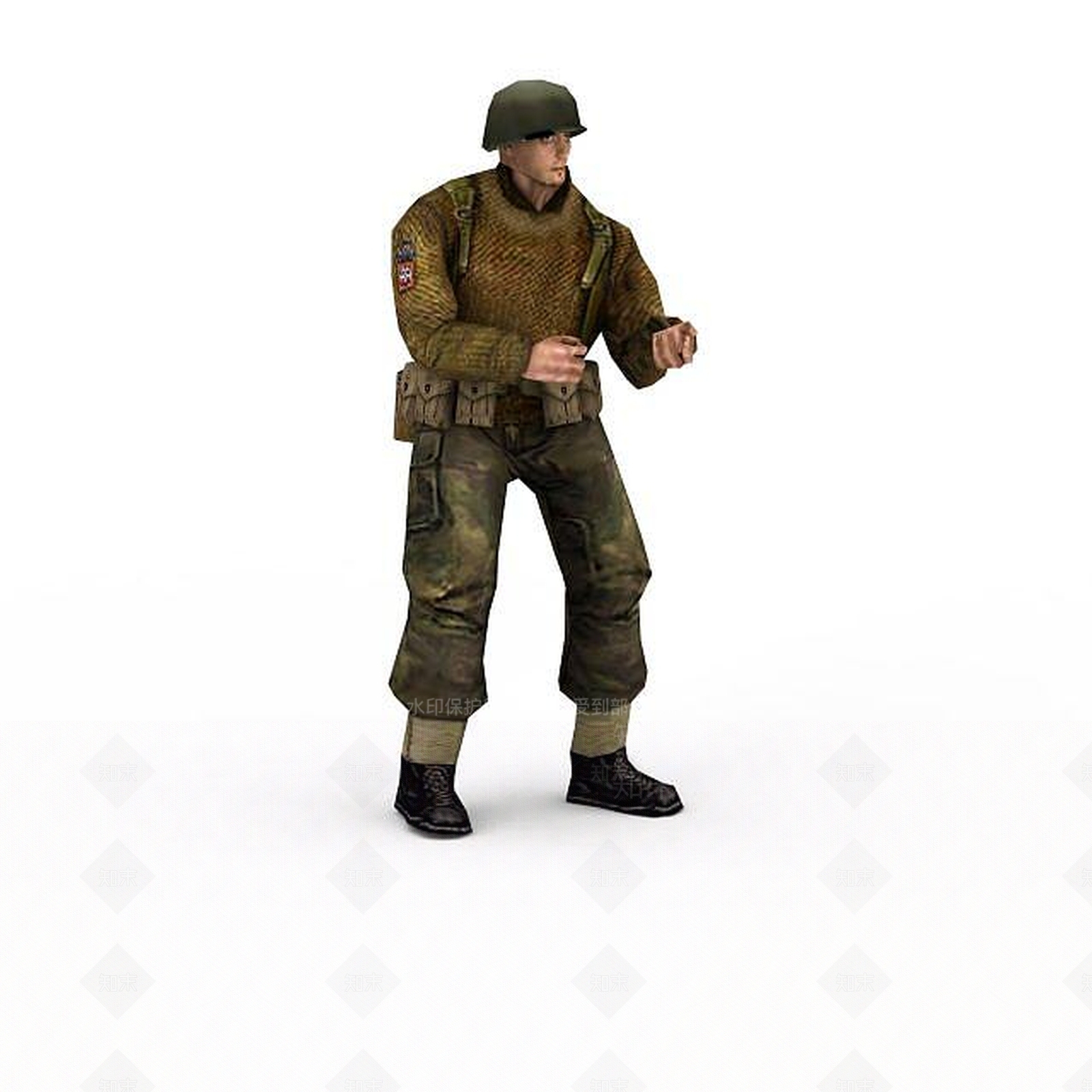 现代军人士兵战士男人3D模型下载【ID:1199874064】