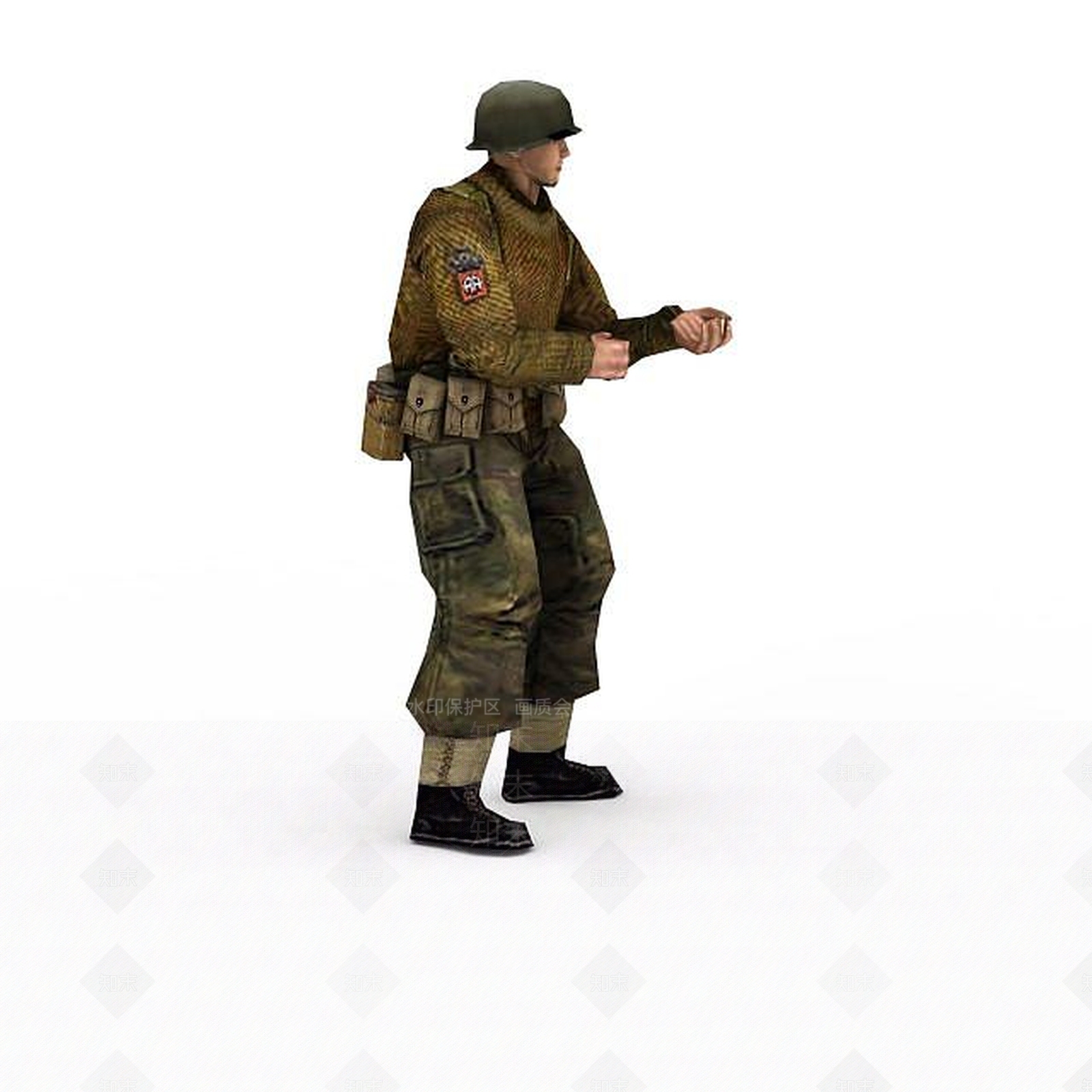 现代军人士兵战士男人3D模型下载【ID:1199874064】