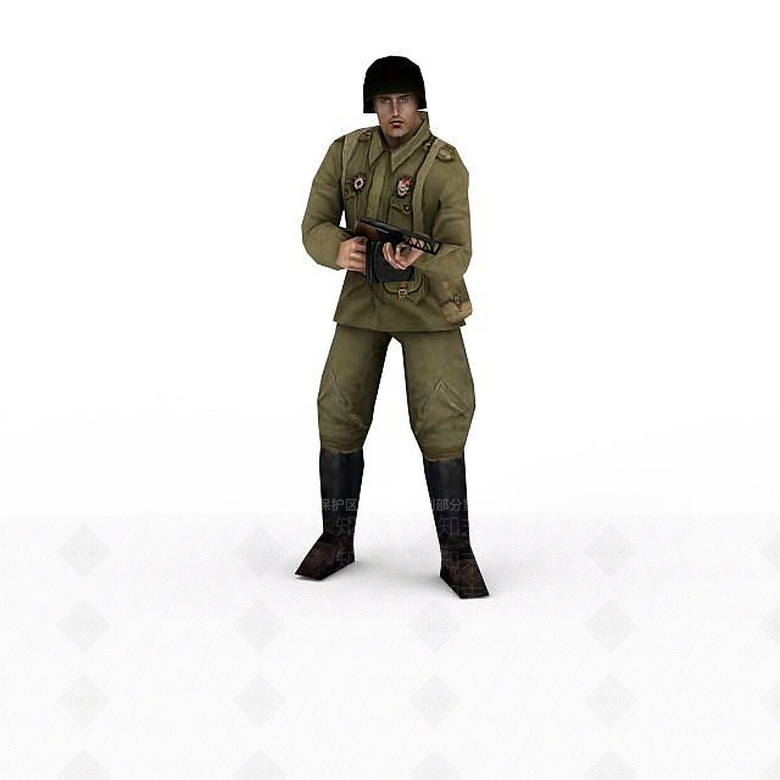 现代军人士兵战士男人3D模型下载【ID:1199874151】