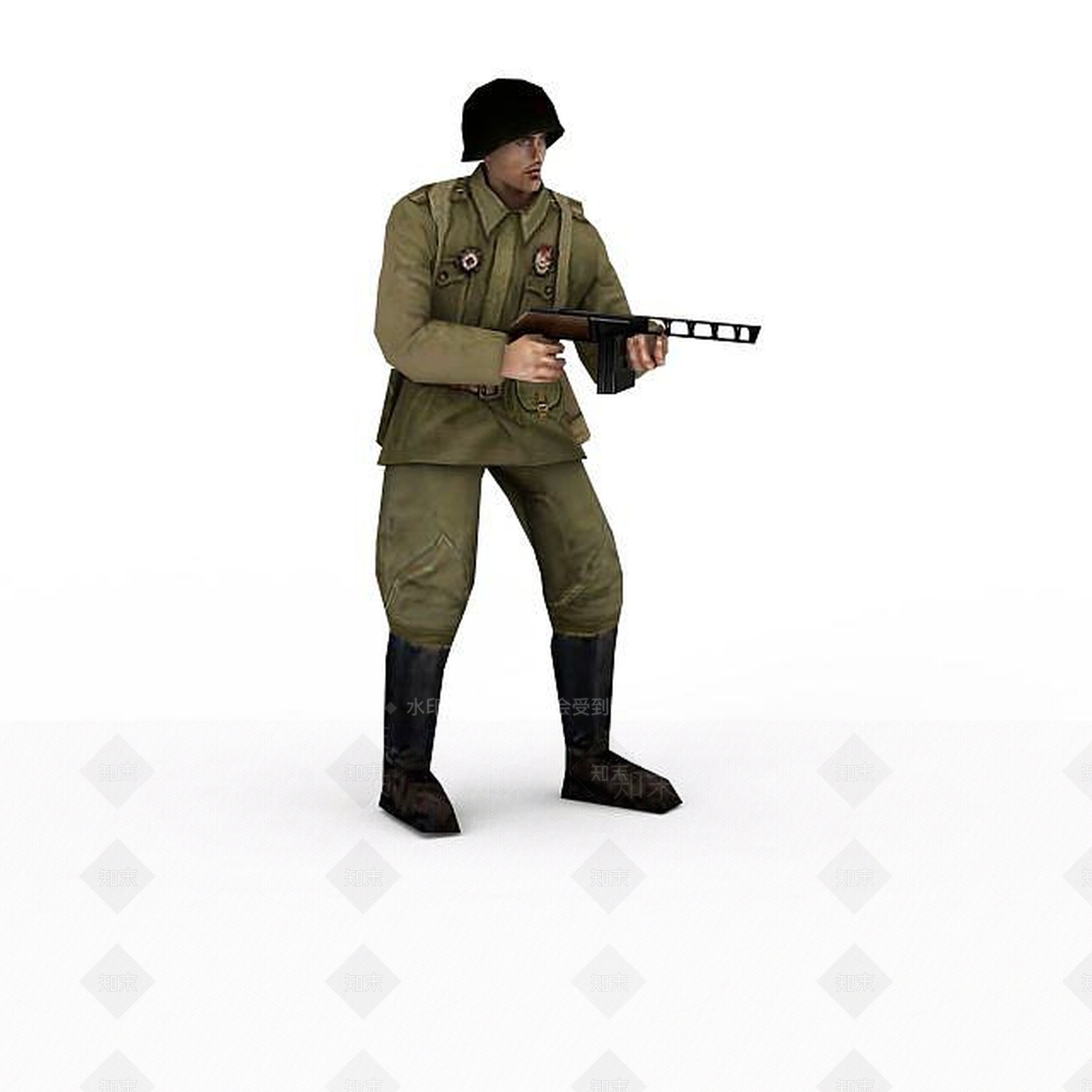 现代军人士兵战士男人3D模型下载【ID:1199874151】