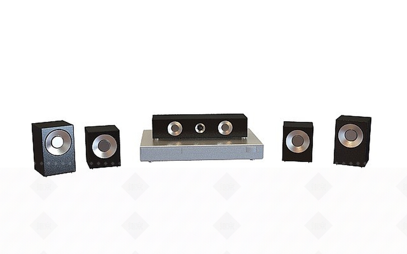 现代低音炮组合音响3D模型下载【ID:1199874637】