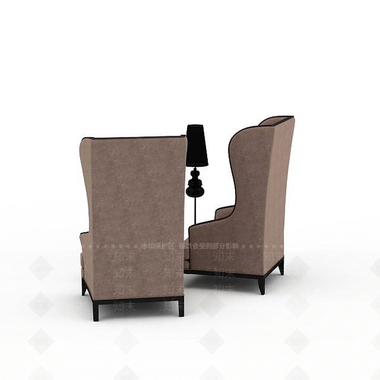 现代美式软包沙发3D模型下载【ID:1199874939】