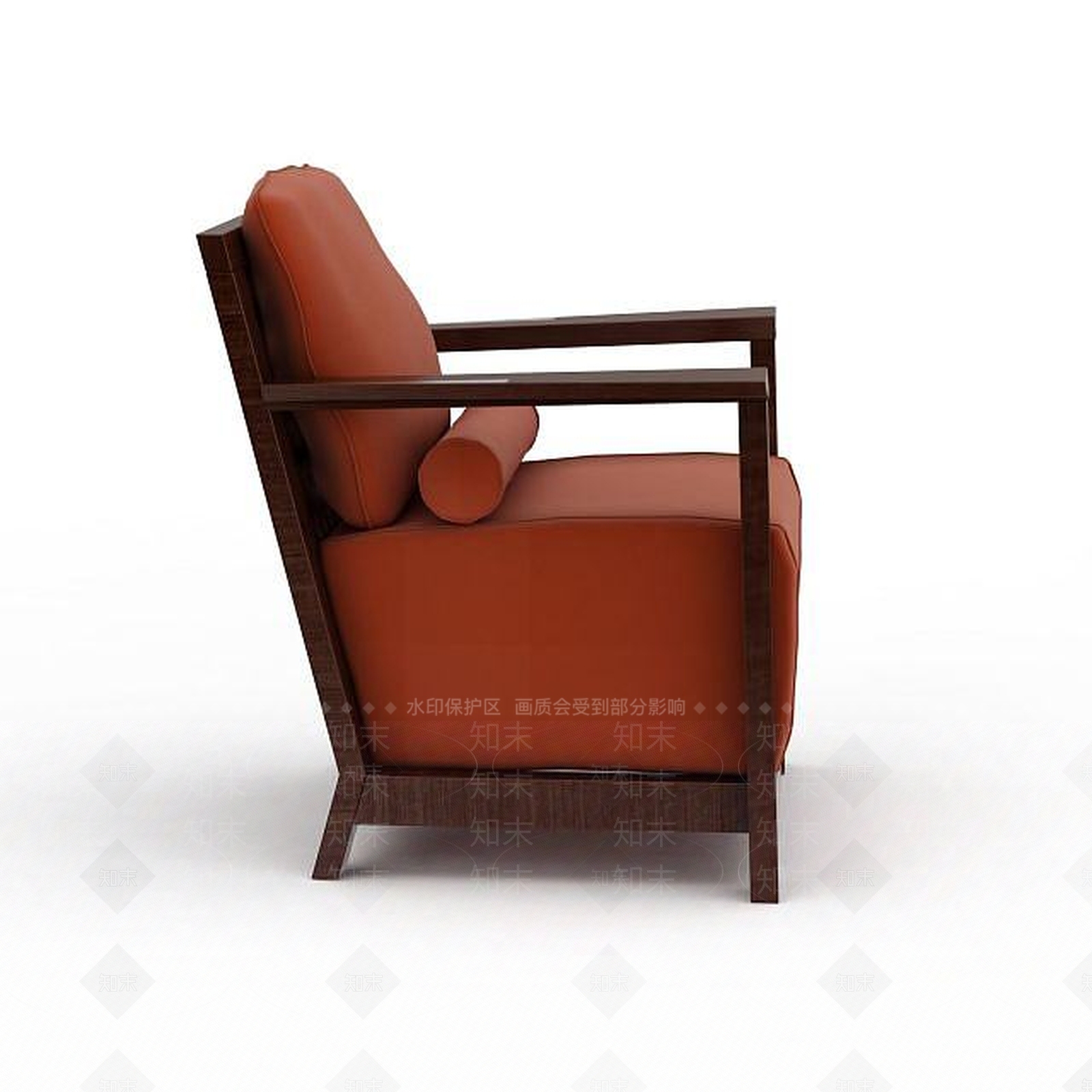 现代精品实木软包沙发椅3D模型下载【ID:1199875497】